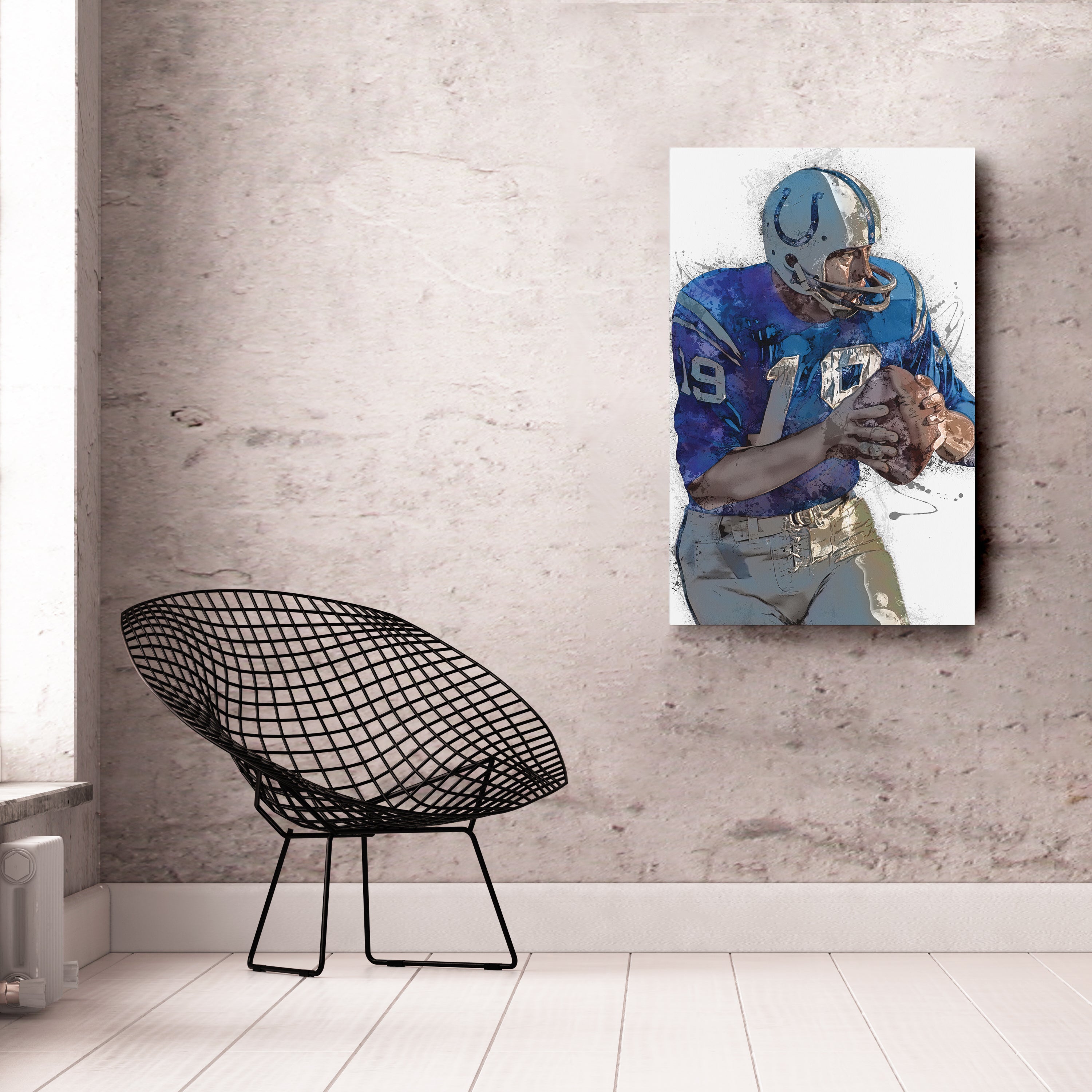 Johnny Unitas Canvas Art – Baltimore Colts Wall Decor