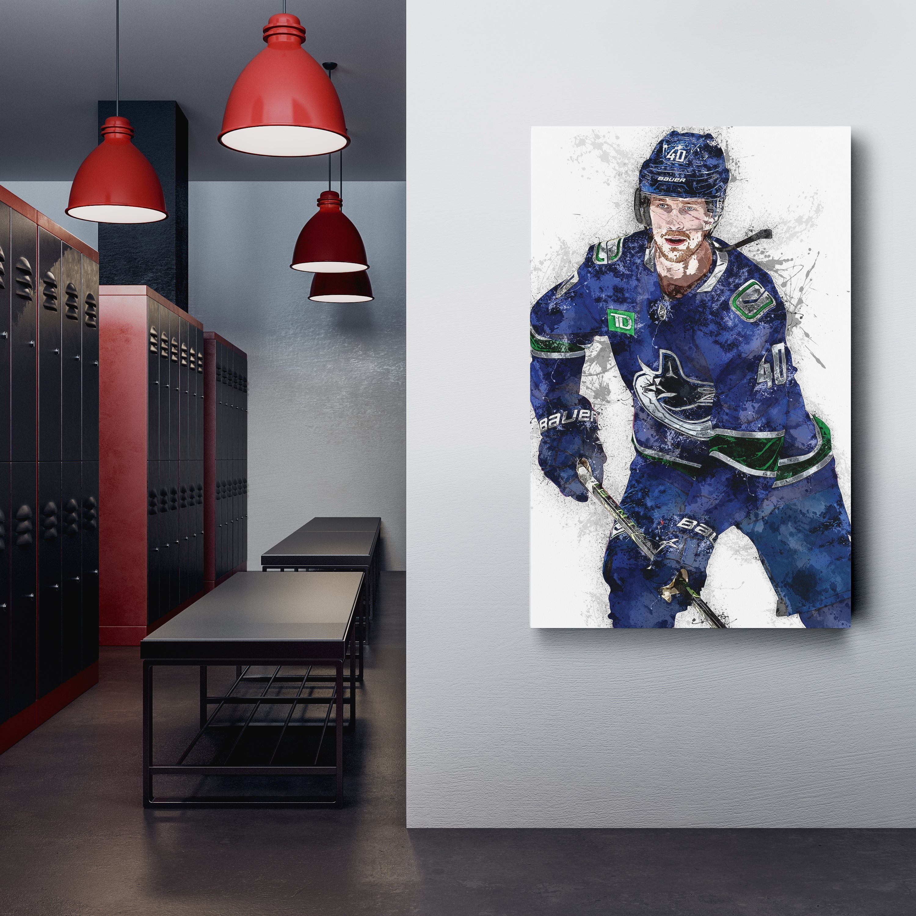 Elias Pettersson Canvas Art – Vancouver Canucks Wall Decor