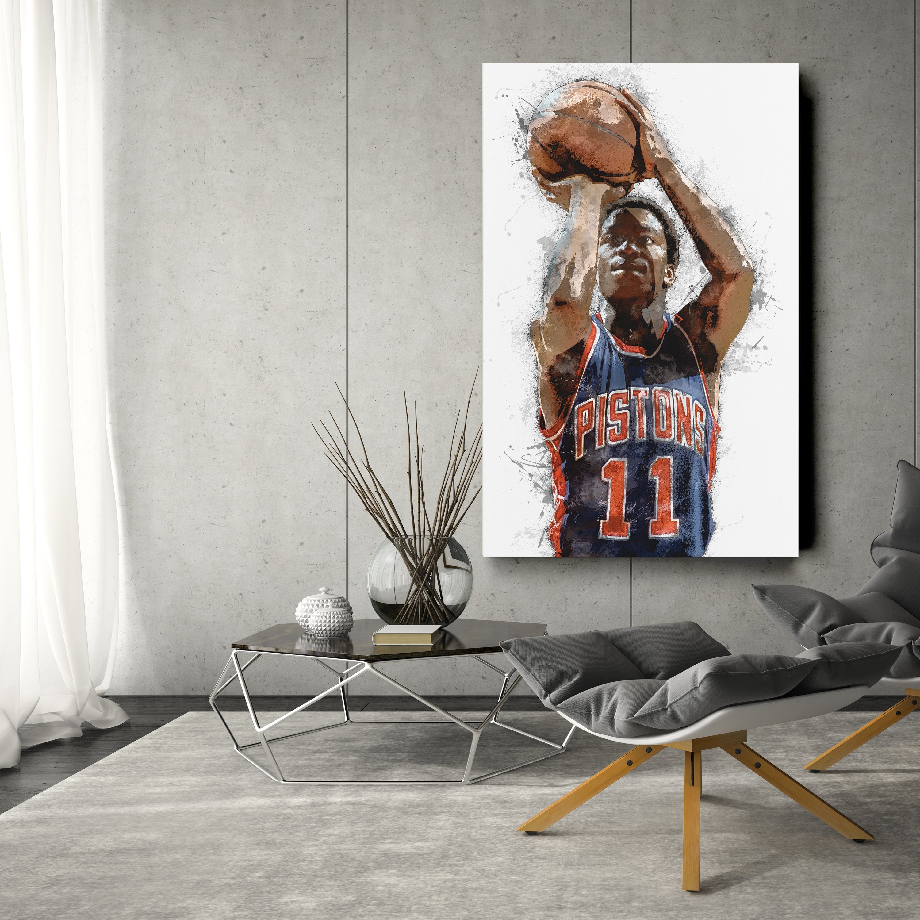 Isiah Thomas Canvas Art – Detroit Pistons Wall Decor