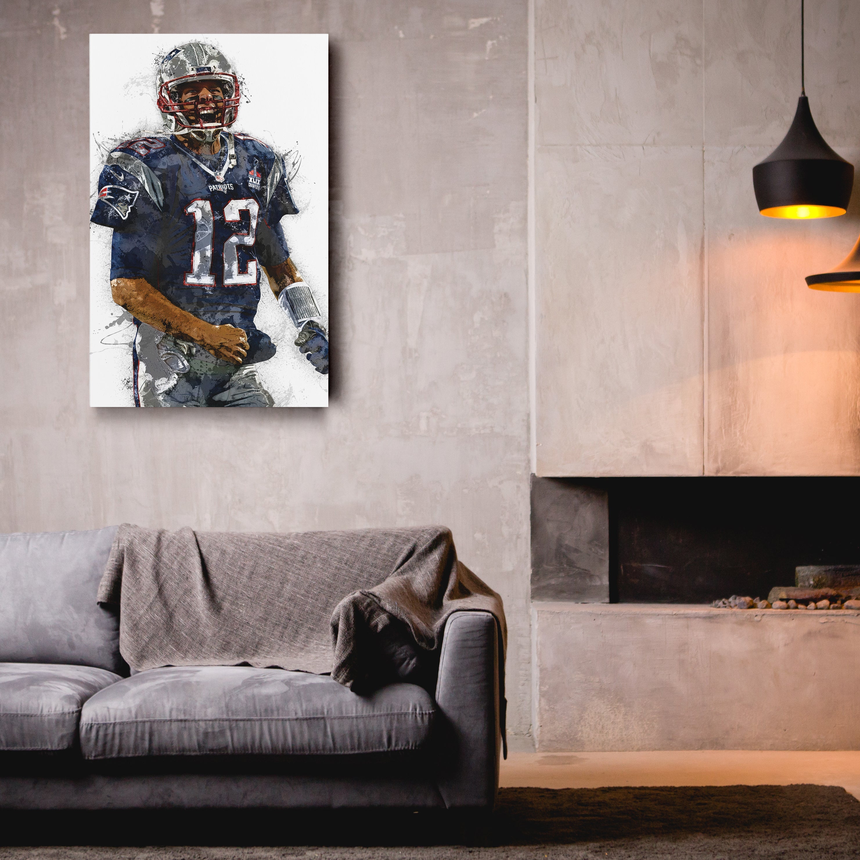 Tom Brady Canvas Art – New England Patriots Wall Decor