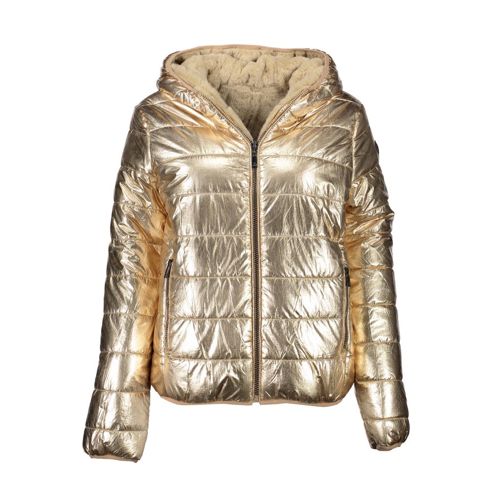 U.S. POLO ASSN. Gold Nylon Full-Length Jacket