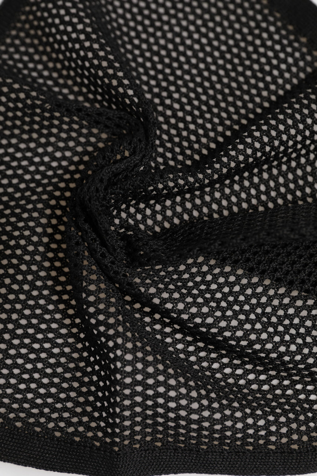 Dolce & Gabbana Black Patterned Cotton Square Foulard Scarf