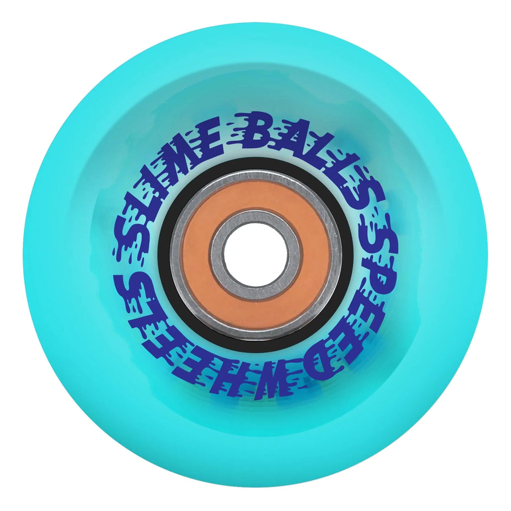 Slime Balls Chrome Light Ups OG Slime Wheels 66mm 78a - Trans Blue (Set of 4)