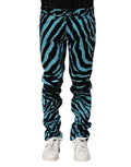 Dolce & Gabbana Blue Black Stripes Skinny Denim Jeans