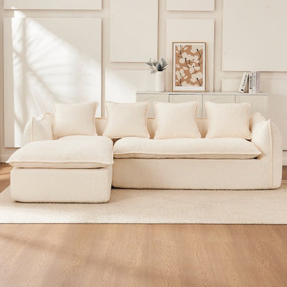 LuneluX_Home – Oversized 3-Seater L-Shape Sofa with Chaise