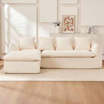 LuneluX_Home – Oversized 3-Seater L-Shape Sofa with Chaise