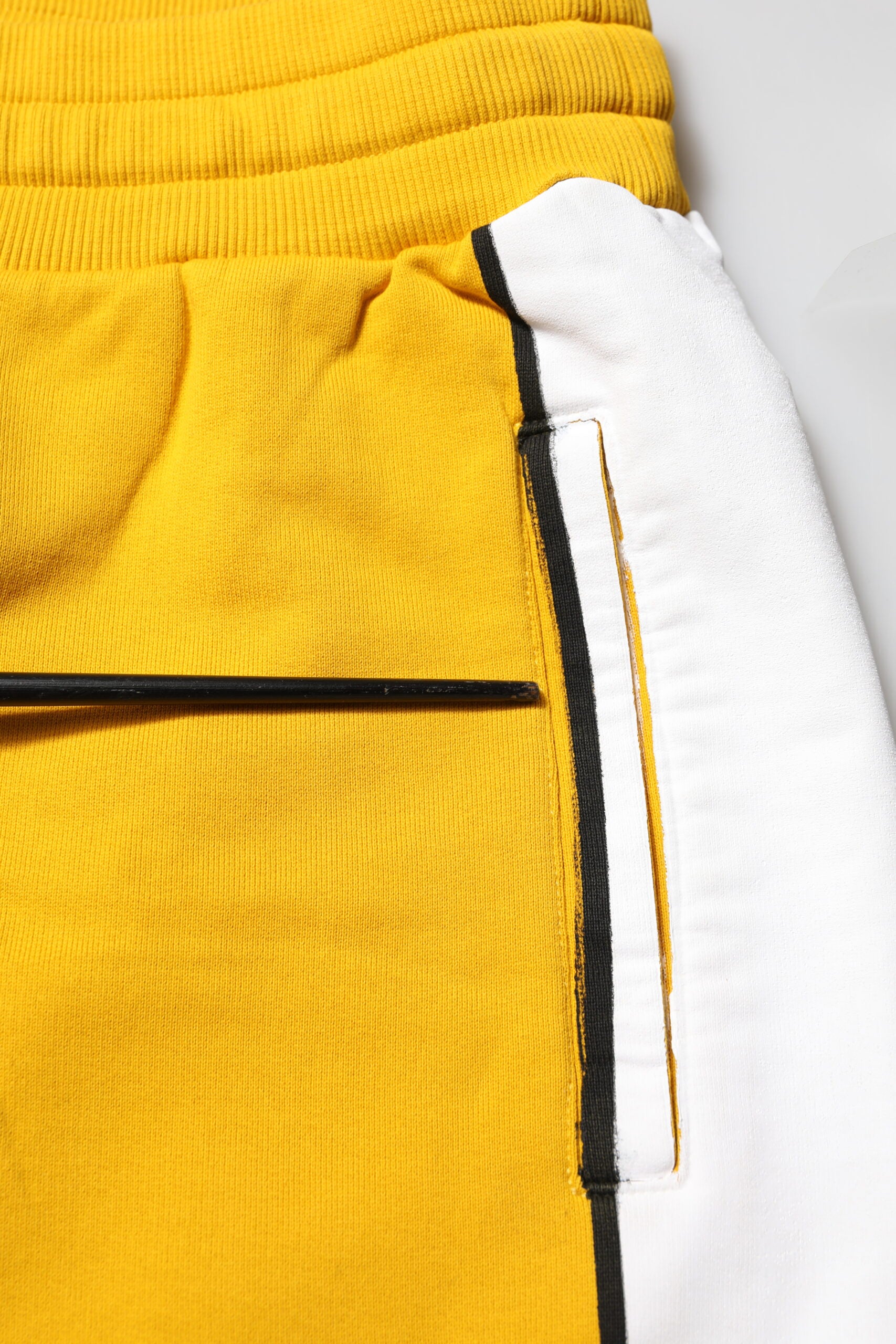 Dolce & Gabbana Yellow Cotton Printed Sweatpants Jogger Pants