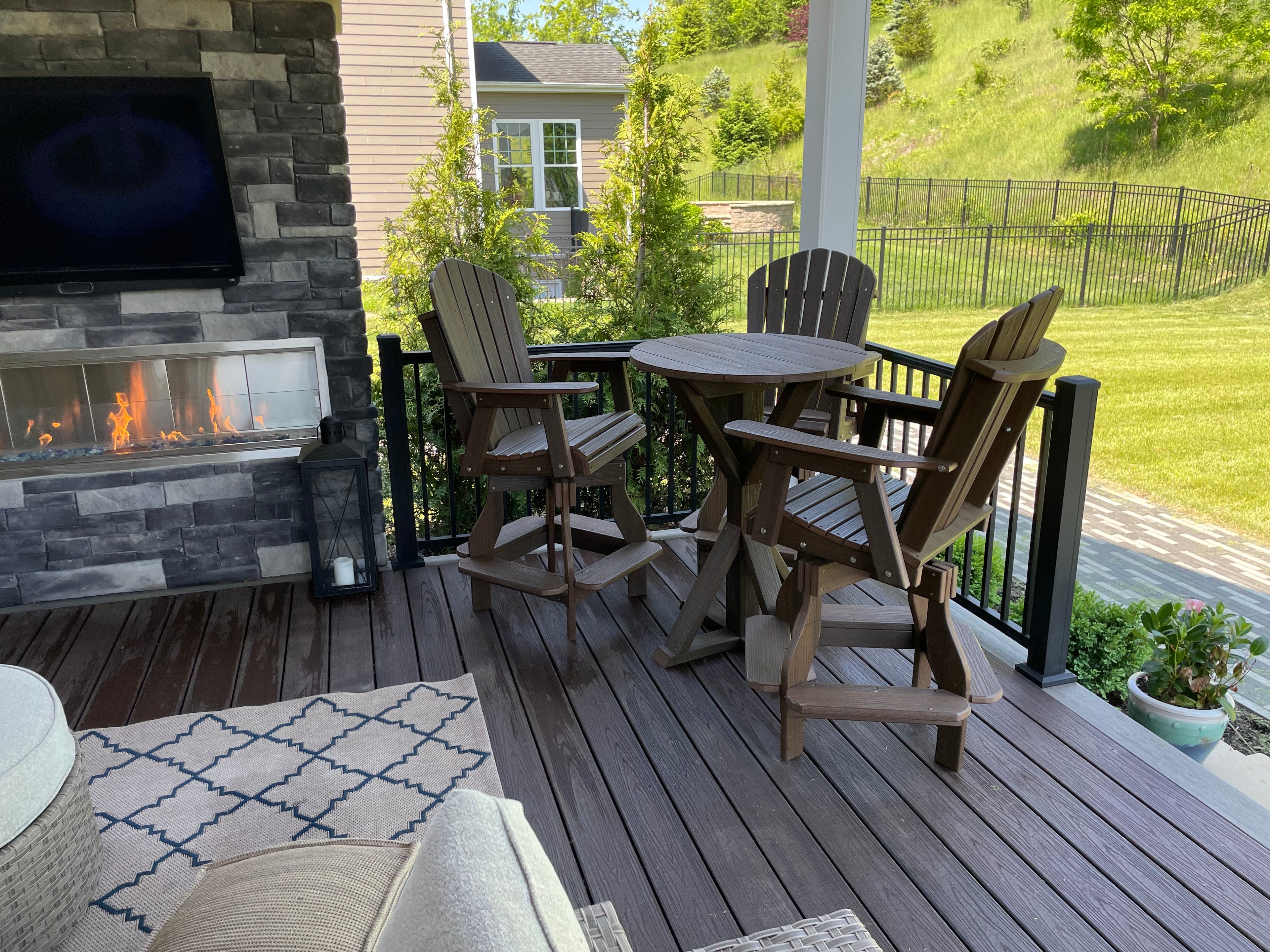 Round Outdoor Dining Table Pub Height