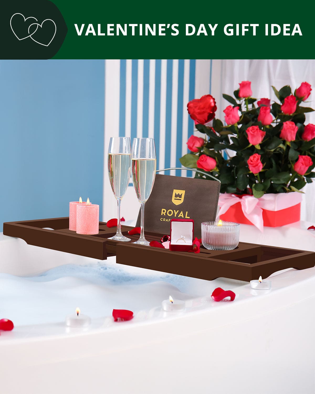 Bathtub Caddy Tray, Brown