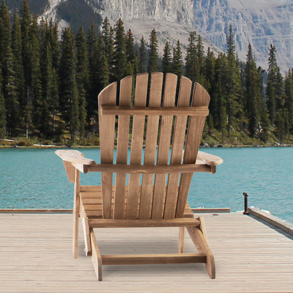 LuneluX_Home – Wooden Folding Adirondack Chair Set (2 pcs, Light