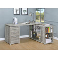 Tona Grey Driftwood 3-Drawer L-shape Desk