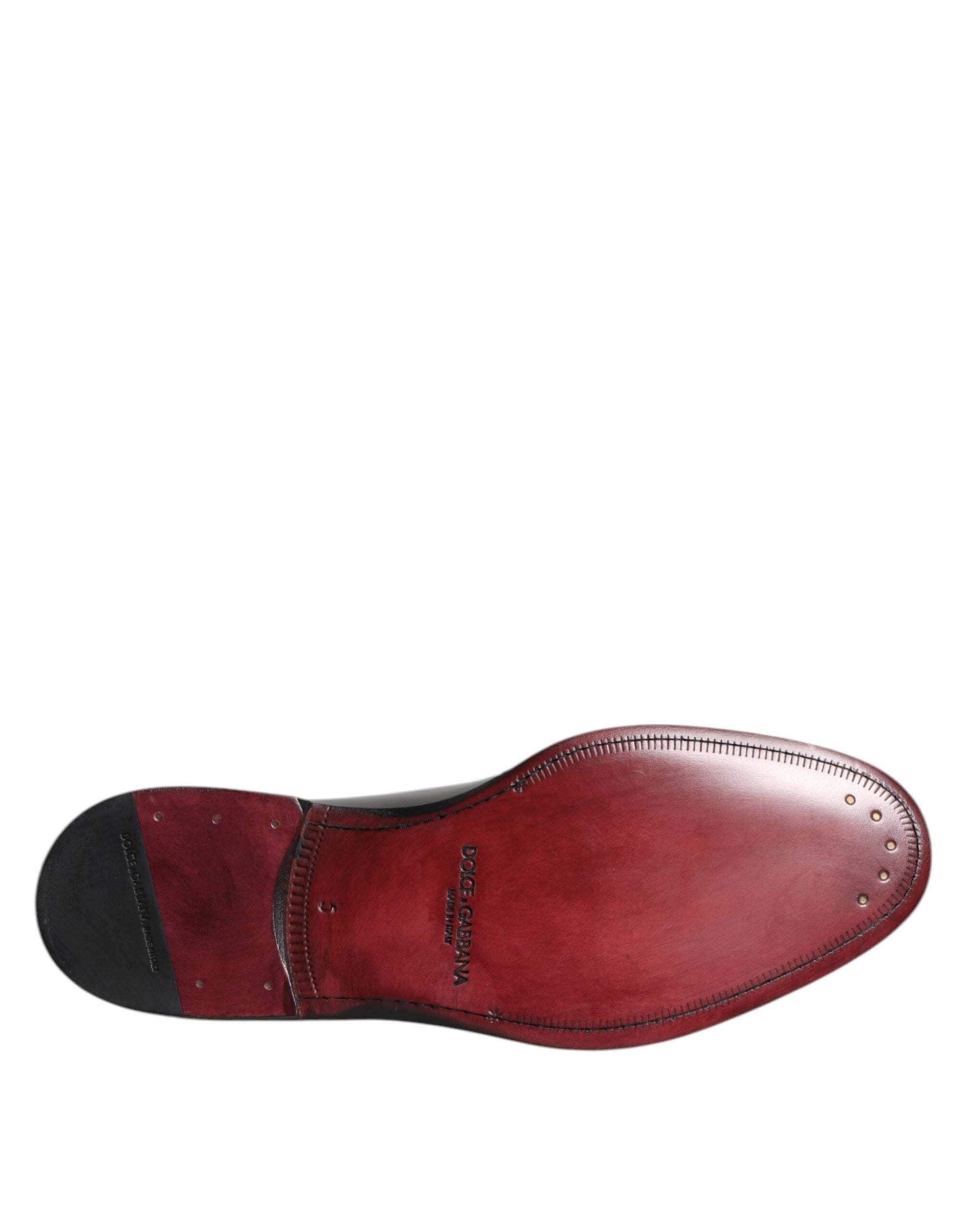 Dolce & Gabbana Black Calf Leather Lace Up Dress Derby Shoes