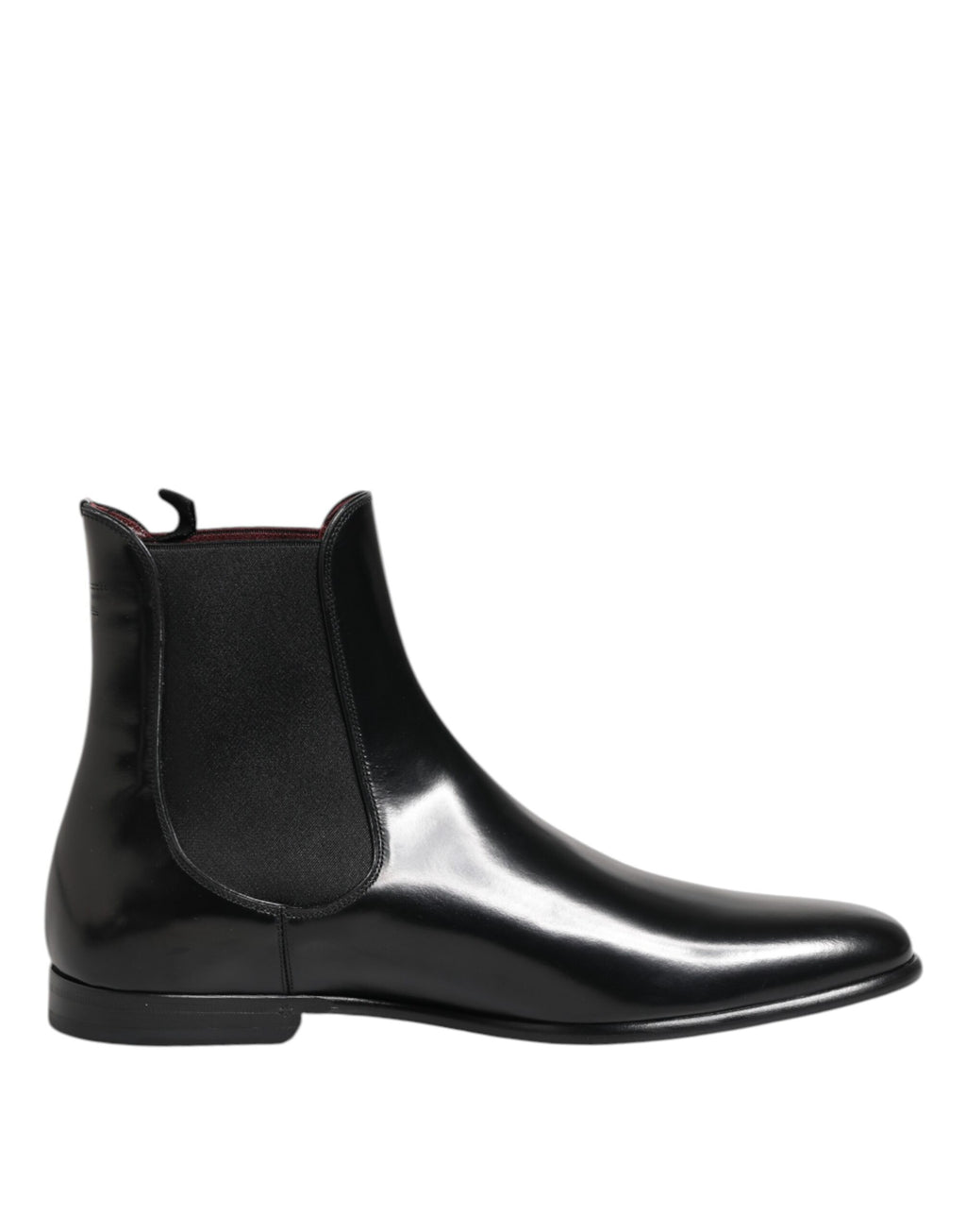 Dolce & Gabbana Black Chelsea Slip On Mid Calf Boots Shoes