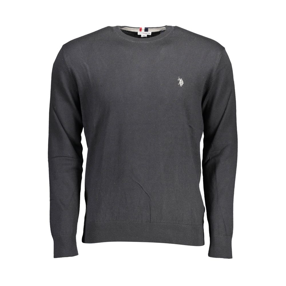 U.S. POLO ASSN. Black Cotton Men's Sweater