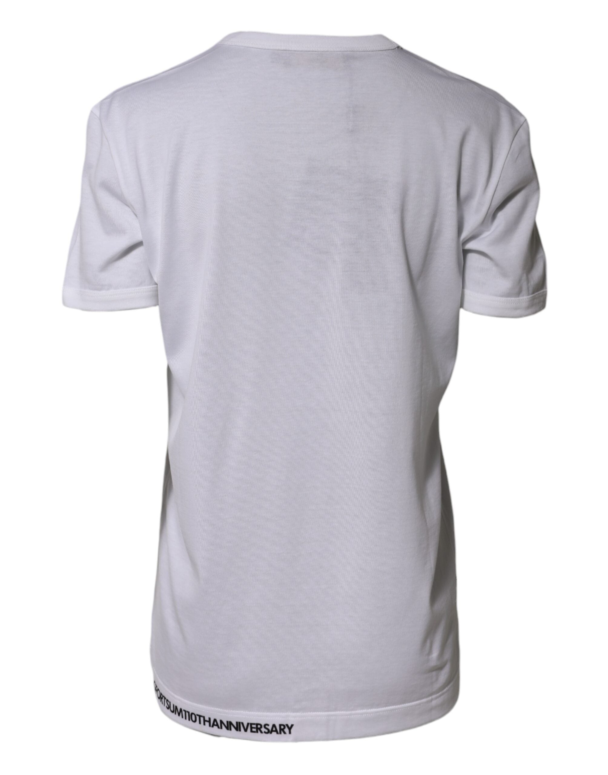 Dolce & Gabbana White DG Loves Moscow Cotton Crew Neck T-shirt