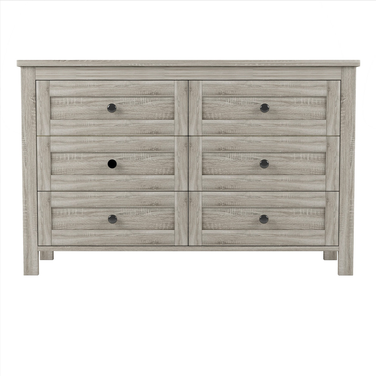 3-Pieces Bedroom Sets Queen Size Farmhouse Platform Bed with Double Sliding Door Storage Headboard and Charging Station, Storage Nightstand and Dresser, Antique Gray(Old SKU HL000092AAG)