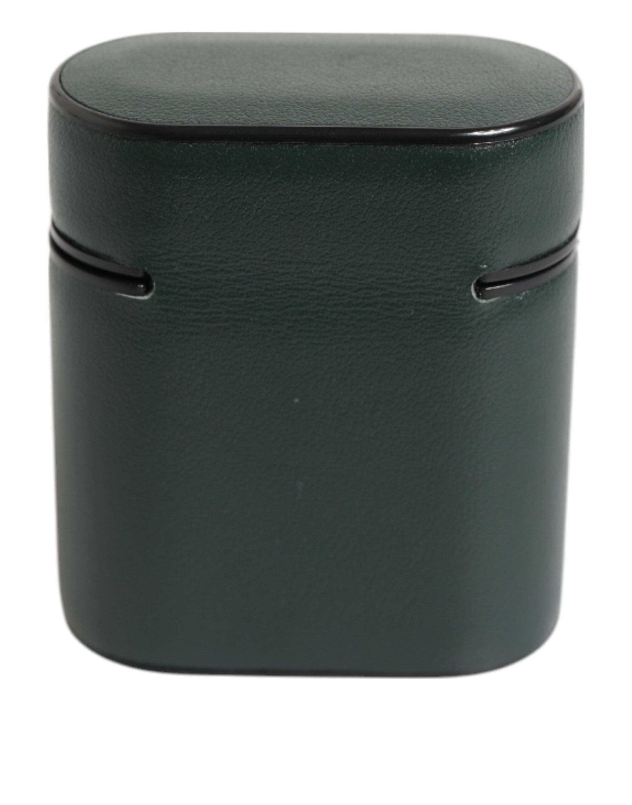 Dolce & Gabbana Black Leather Logo Print Flip Holder Men Airpods Case