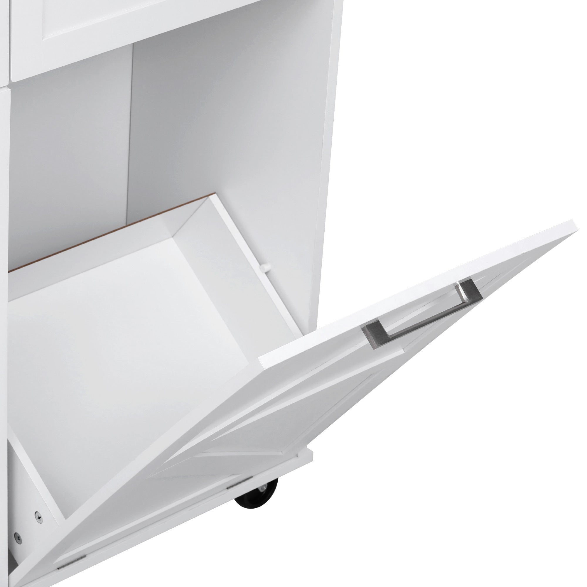 K&K 47.2' Farmhouse Kitchen Island with Drop Leaf, Kitchen Storage Island with Removable Side Racks, Two Drawers, Rolling Kitchen Cart on Wheels with Towel Rack, for Home, Kitchen, Dining Room, White