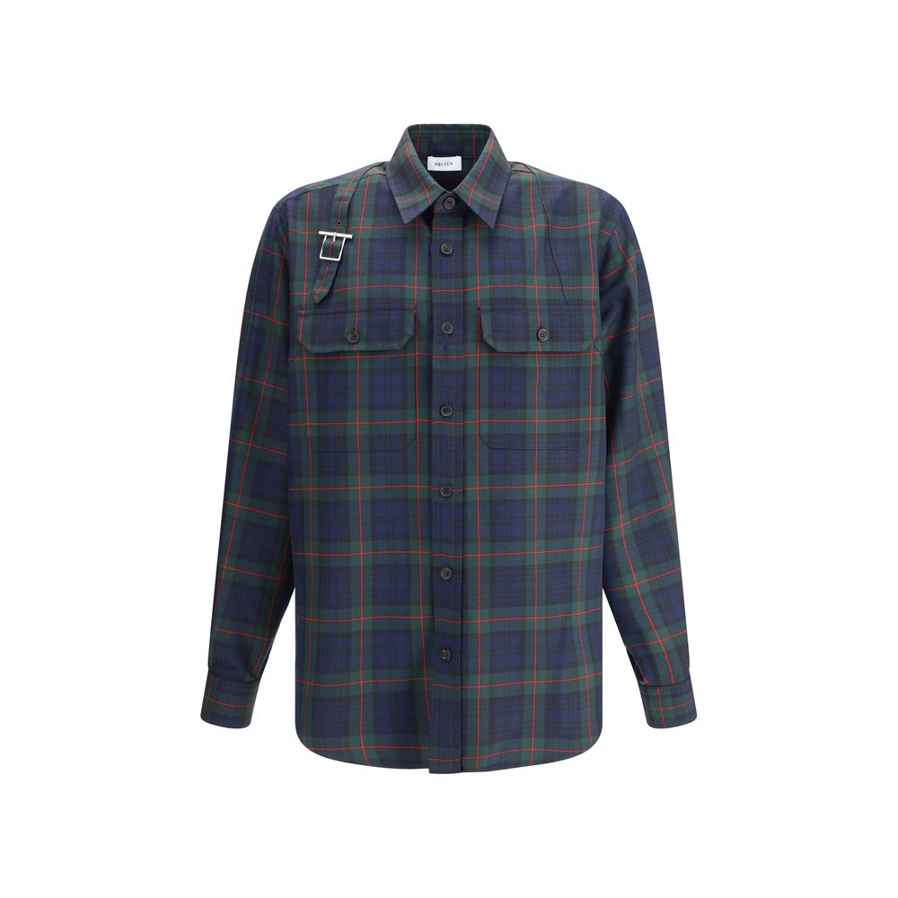 Alexander McQueen Bicolor Polyester Pattern Shirt