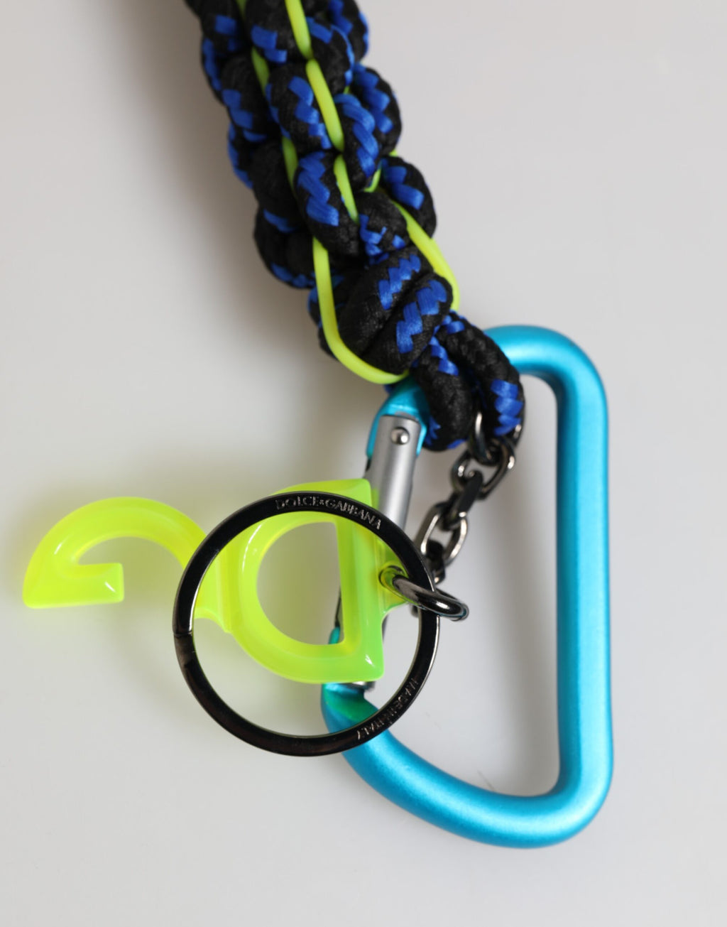 Dolce & Gabbana Multicolor Polyester Tape String DG Logo Keychain Keyring