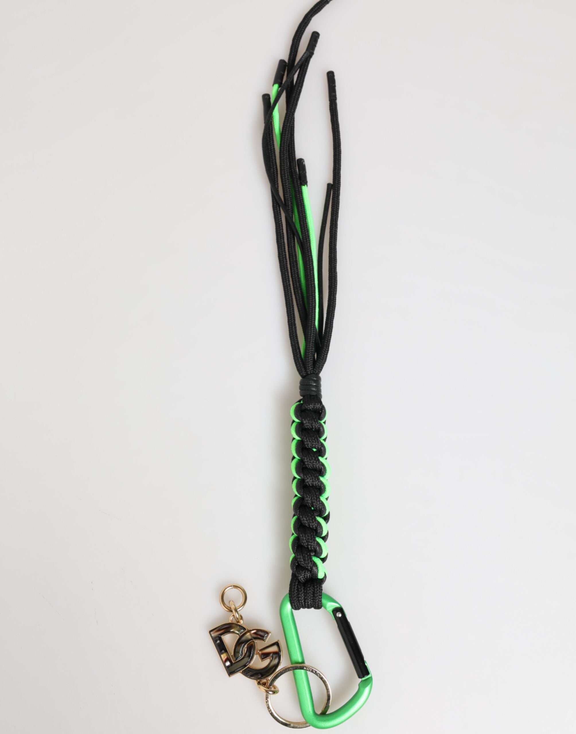 Dolce & Gabbana Multicolor Polyester Tape String DG Logo Keychain Keyring