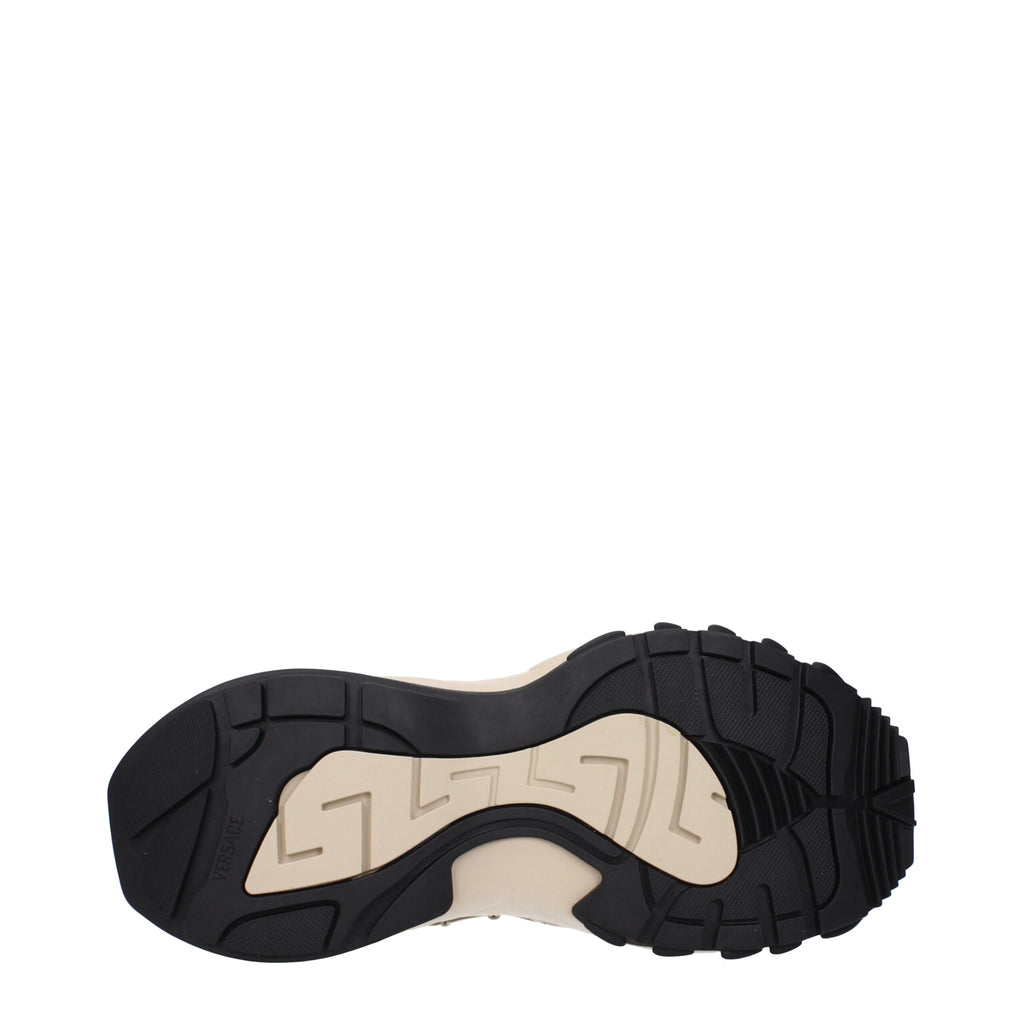Versace Beige Fabric Sneakers