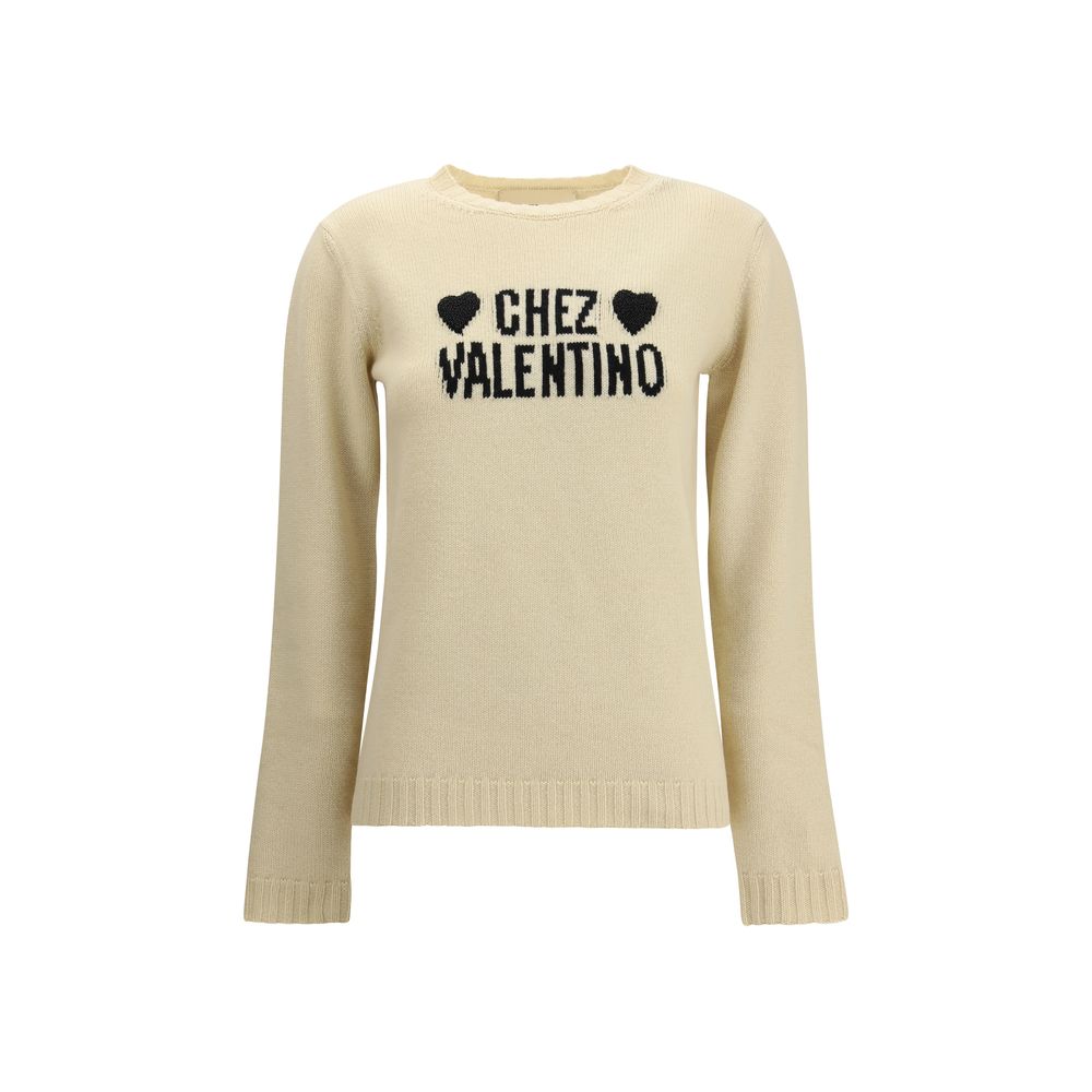 Valentino Beige Fleece Wool Sweatshirt
