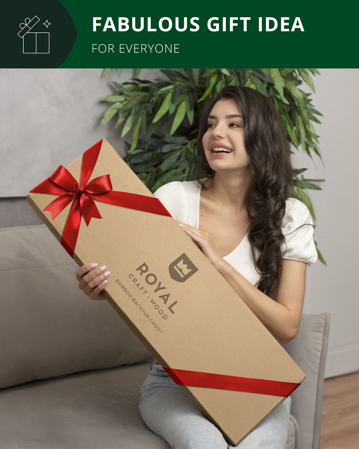 Bathtub Caddy Tray, Brown