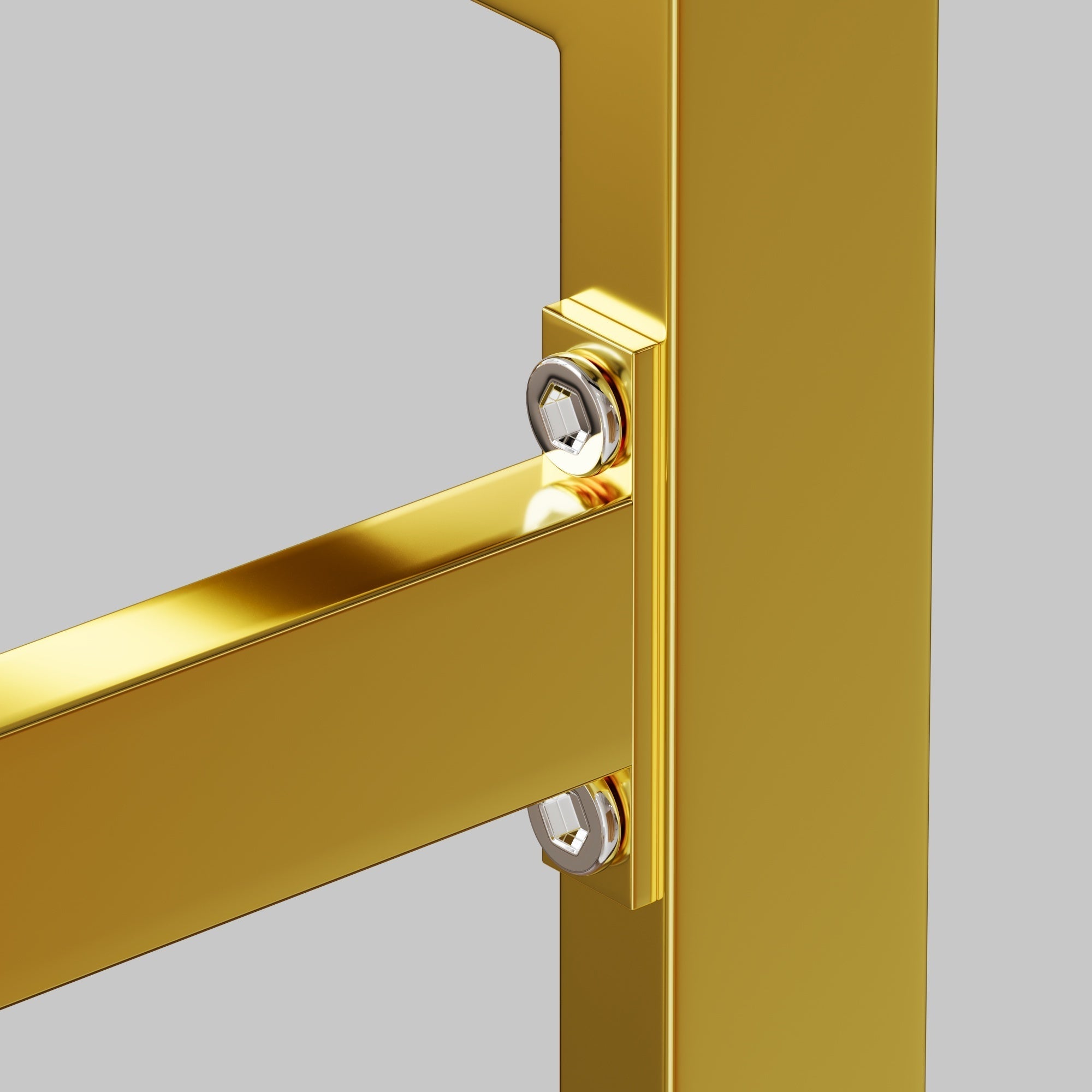 Modern Minimalist Rectangular Glass Dining Table with Tempered Glass Tabletop and Golden Chrome Metal Legs for 4-6