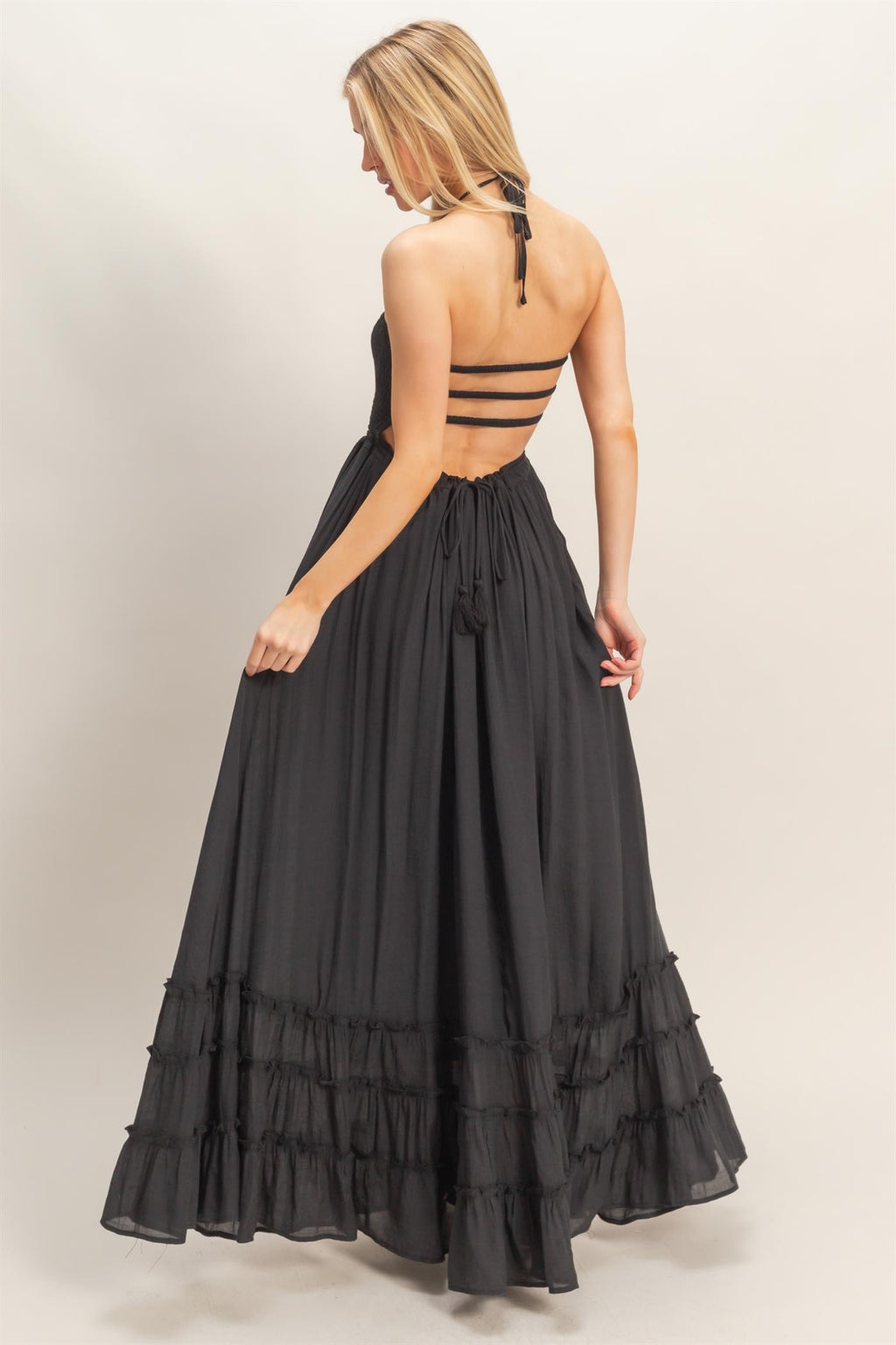 HYFVE Smocked Halter Maxi Dress