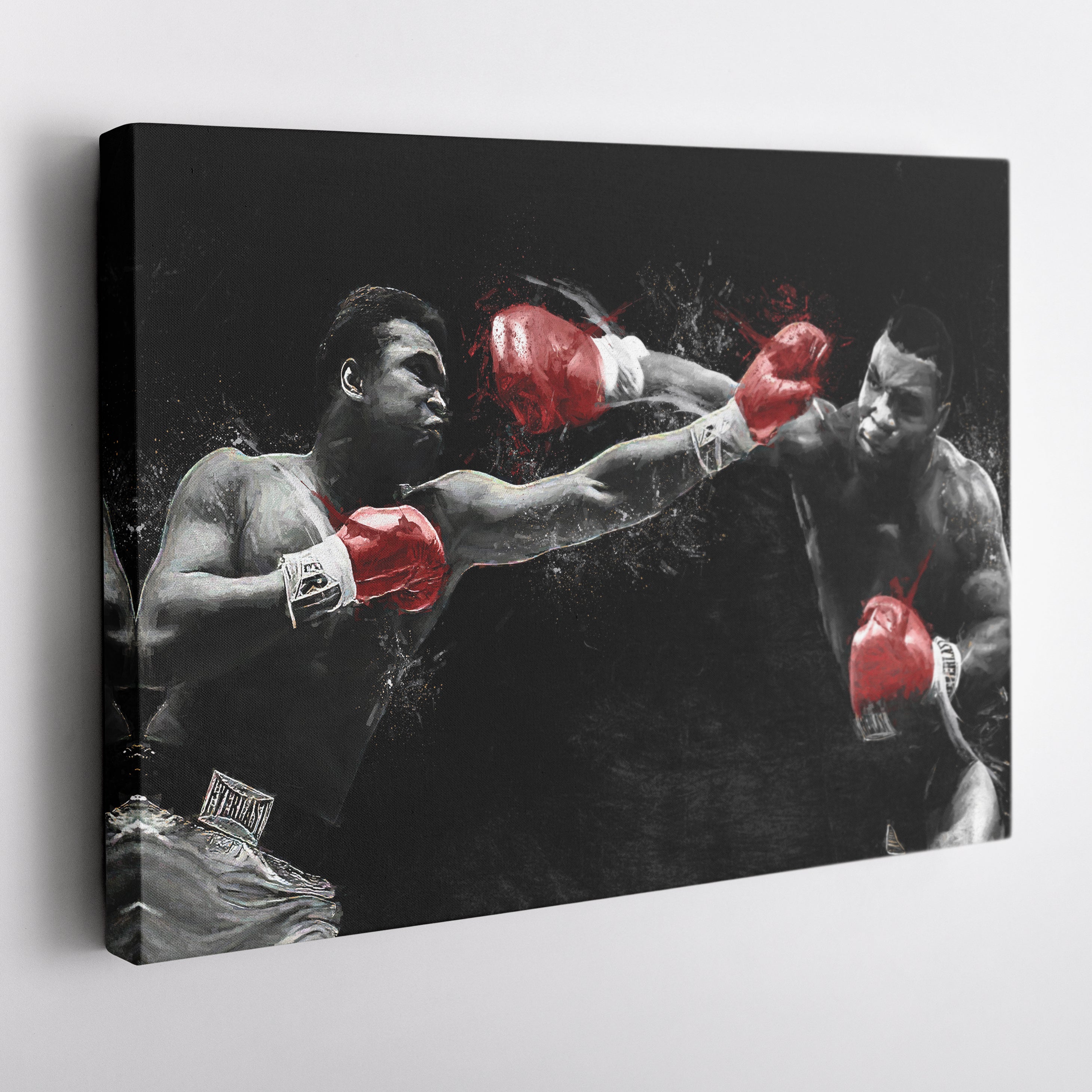 Mike Tyson vs Muhammad Ali Canvas Art – Boxing Legends Wall Decor