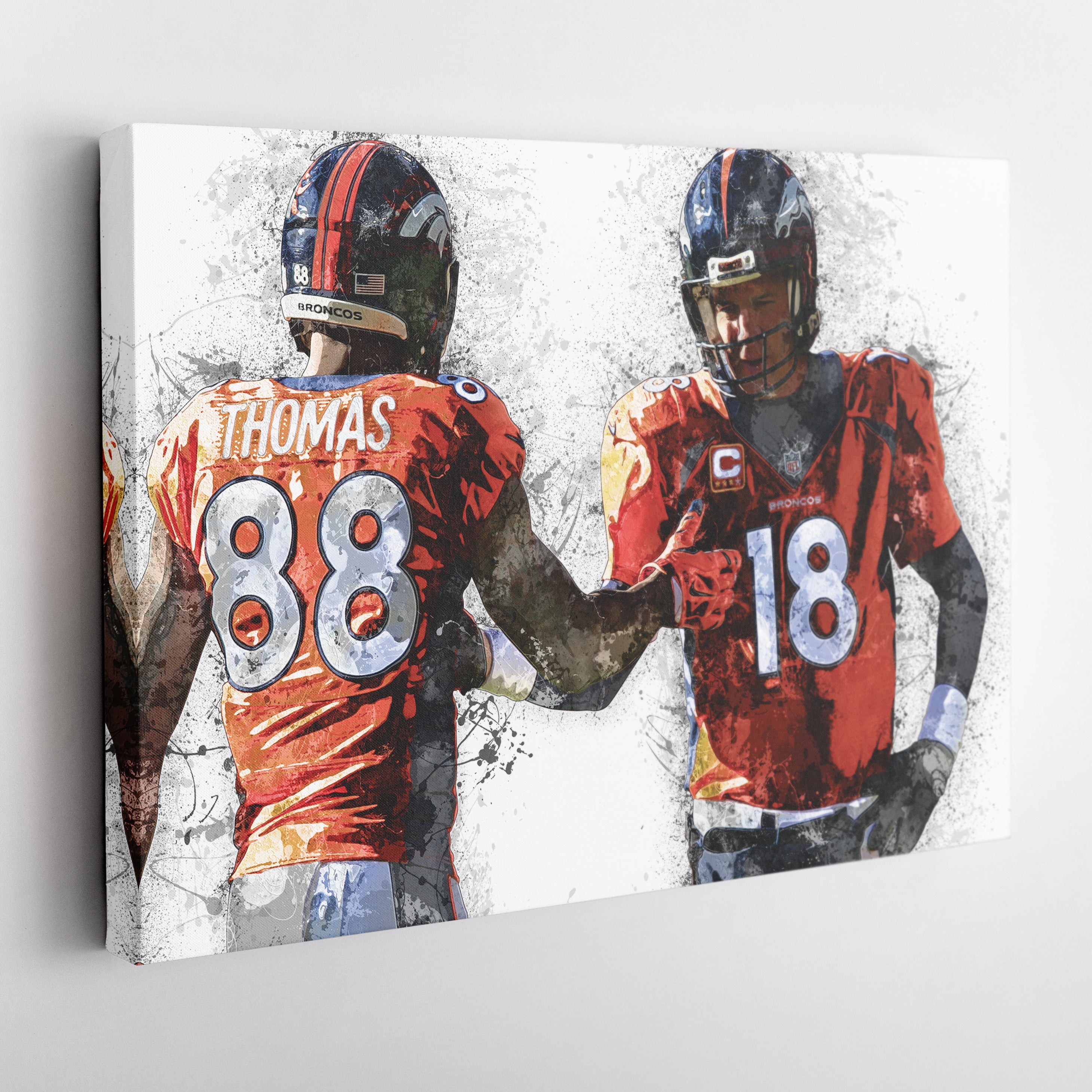 Peyton Manning & Demaryius Thomas Canvas Art – Denver Broncos Wall Decor