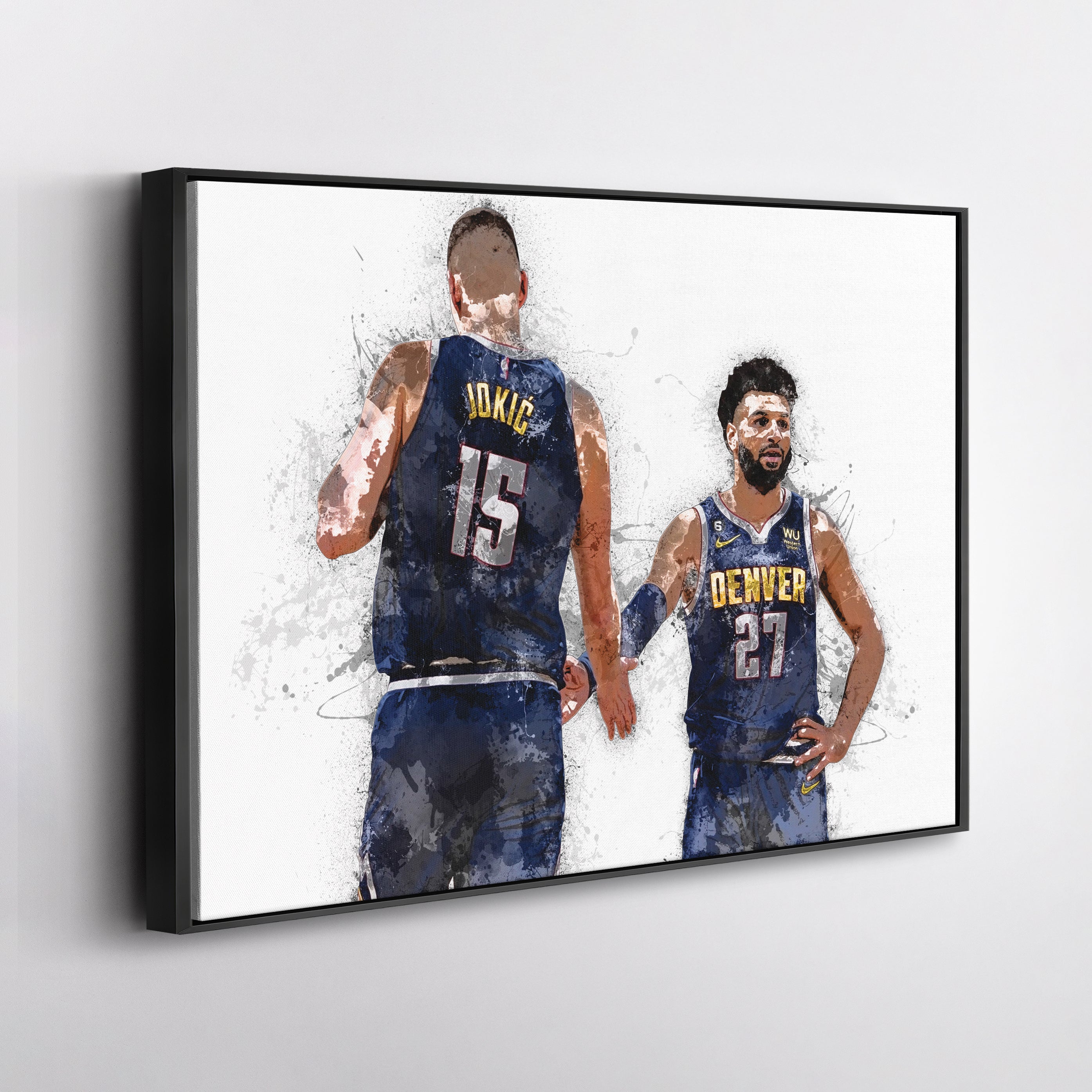 Nikola Jokic & Jamal Murray Canvas Art – Denver Nuggets Wall Decor