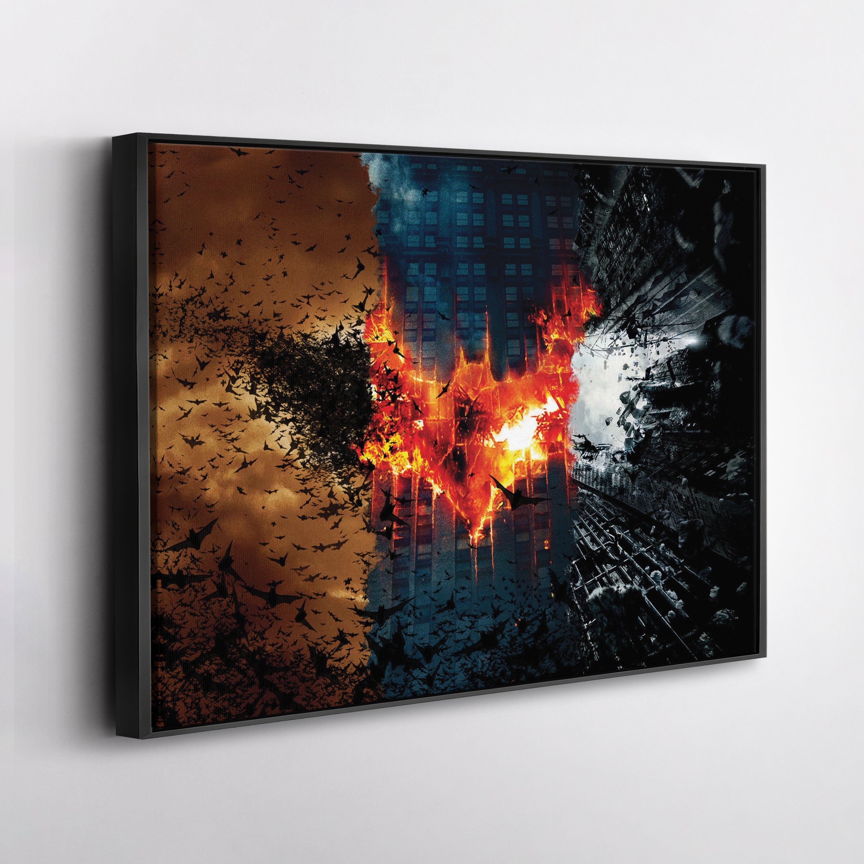 Batman Illustration Canvas Print – Joker Movie Wall Art for Superhero Home Decor