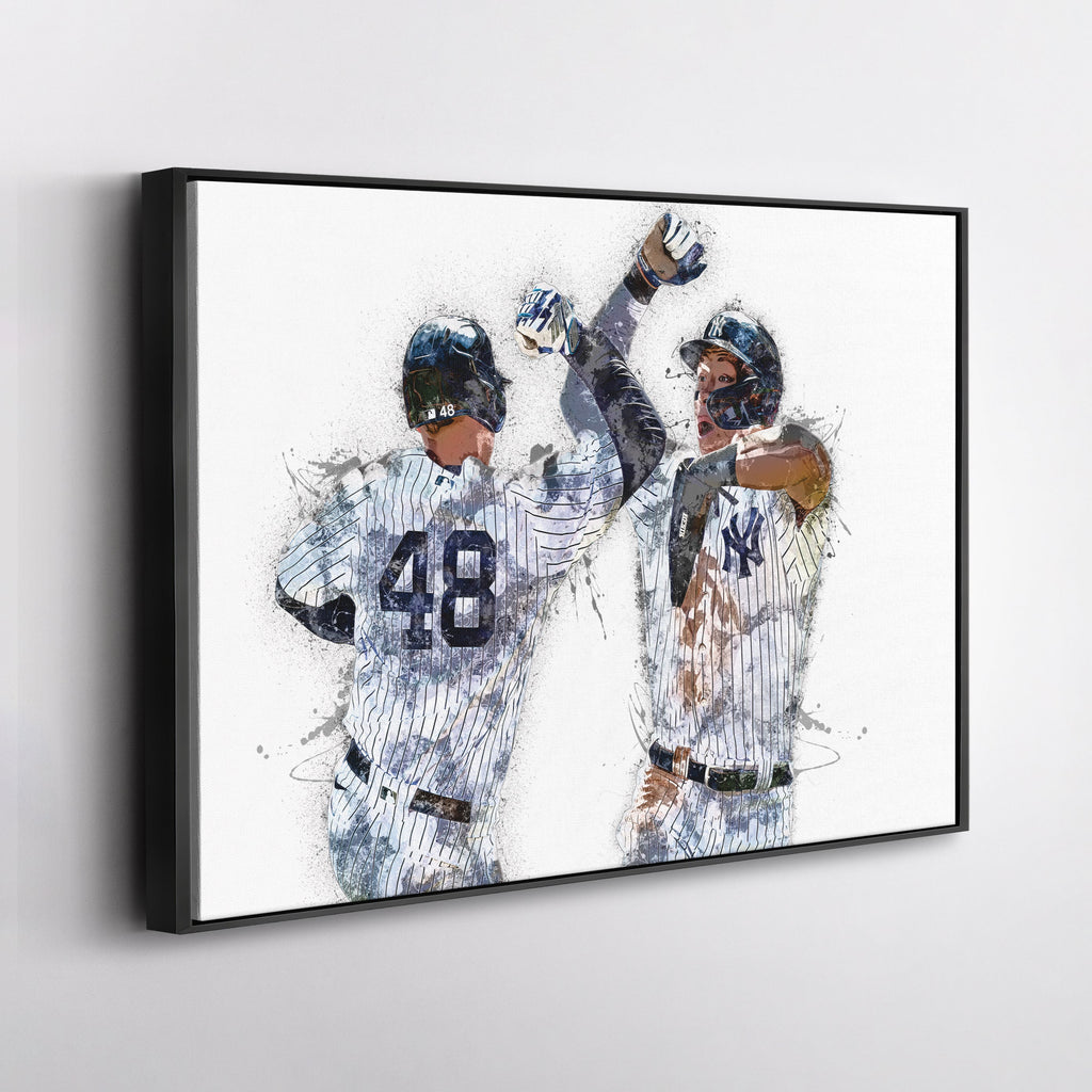 Aaron Judge & Anthony Rizzo Canvas Art – New York Yankees Wall Decor