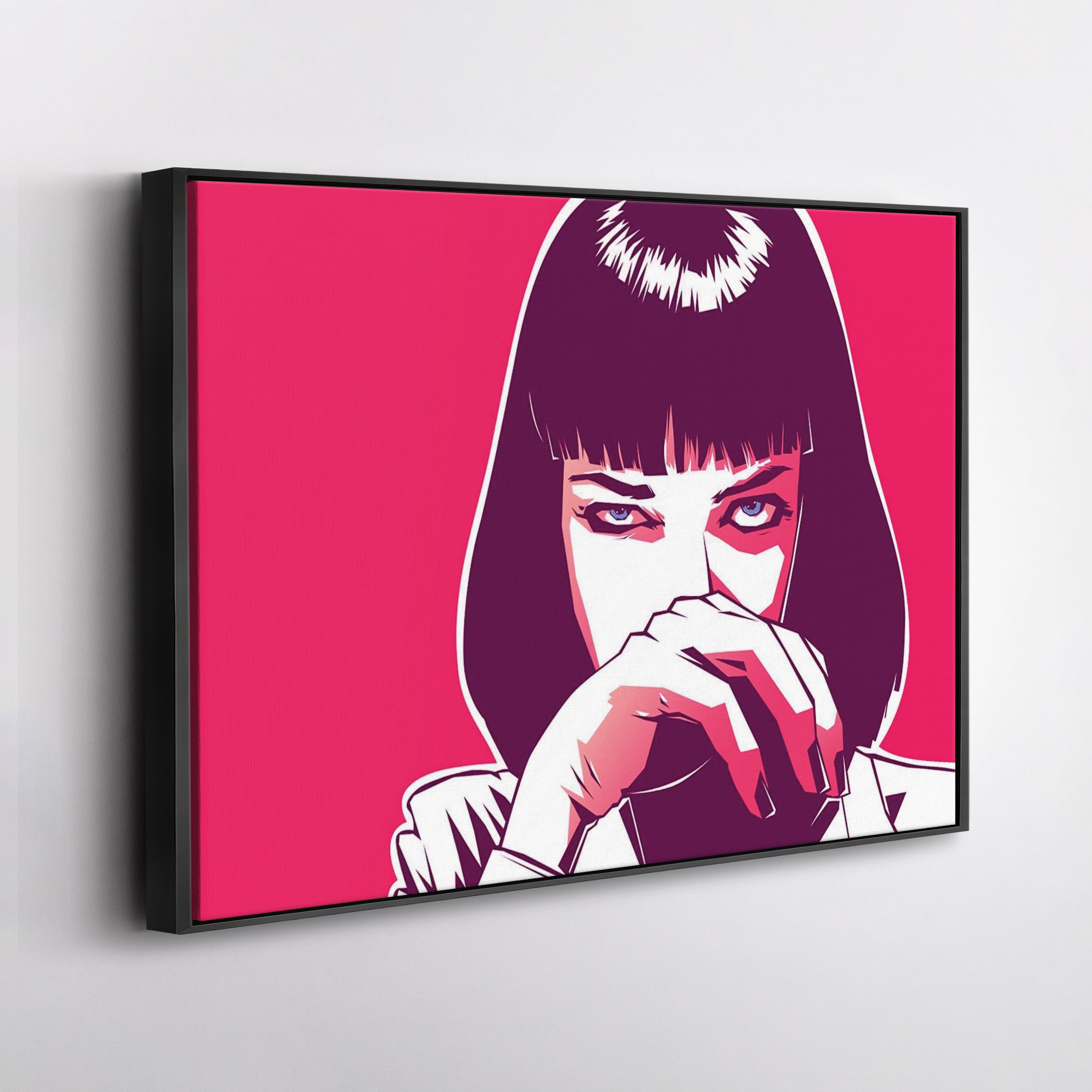 Pulp Fiction Canvas Art – Uma Thurman Movie Wall Decor