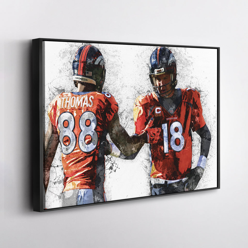 Peyton Manning & Demaryius Thomas Canvas Art – Denver Broncos Wall Decor