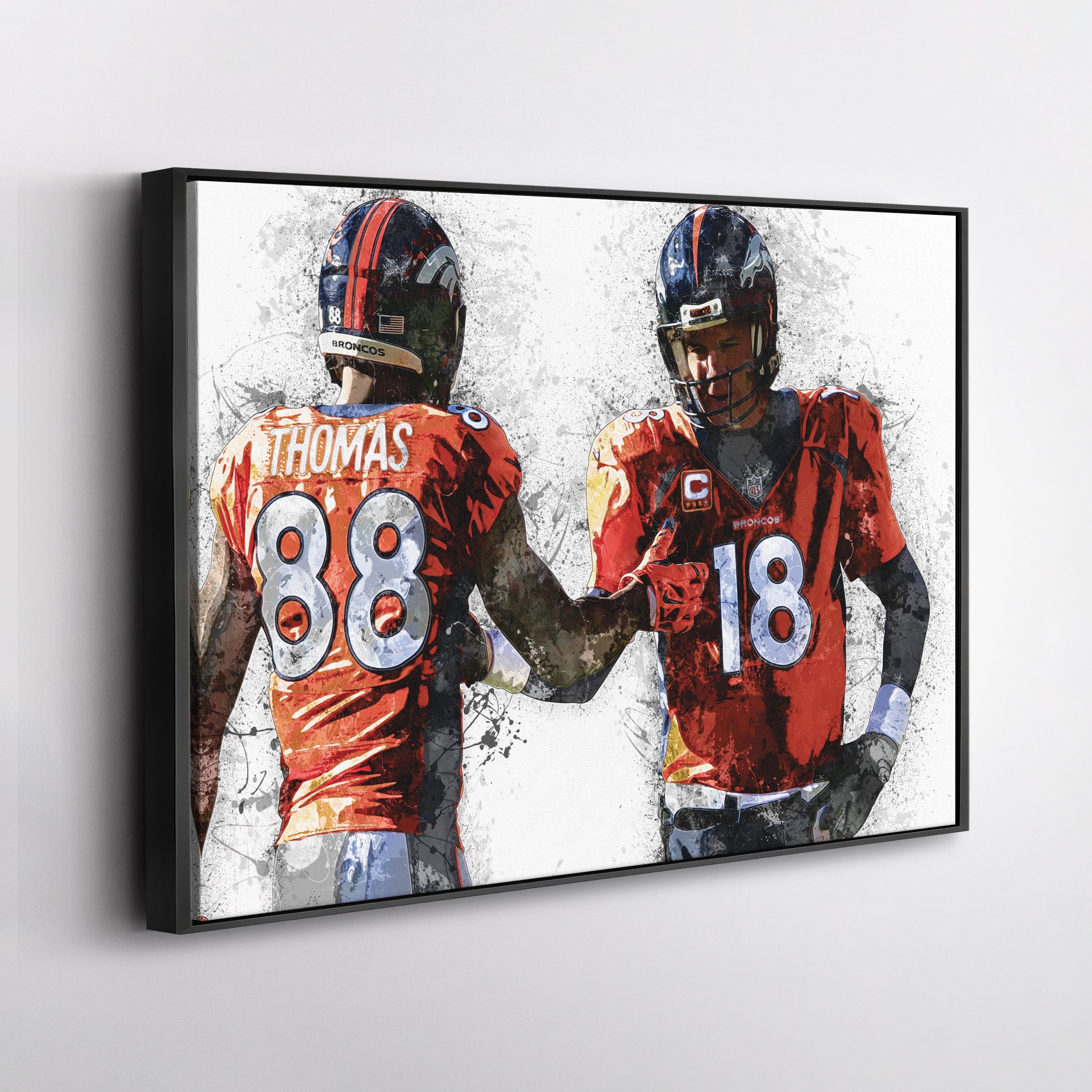 Peyton Manning & Demaryius Thomas Canvas Art – Denver Broncos Wall Decor