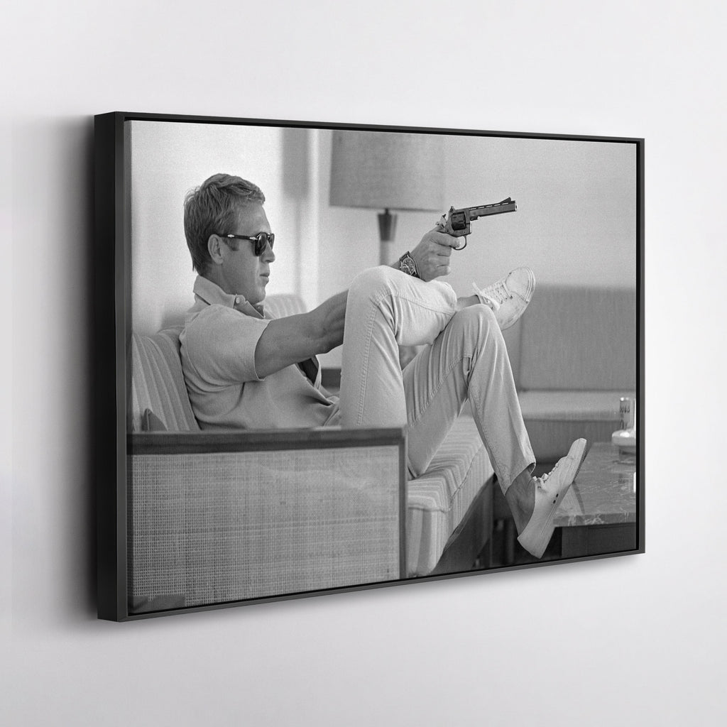 Steve McQueen's Revolver Canvas Art - Classic Movie Wall Decor Print