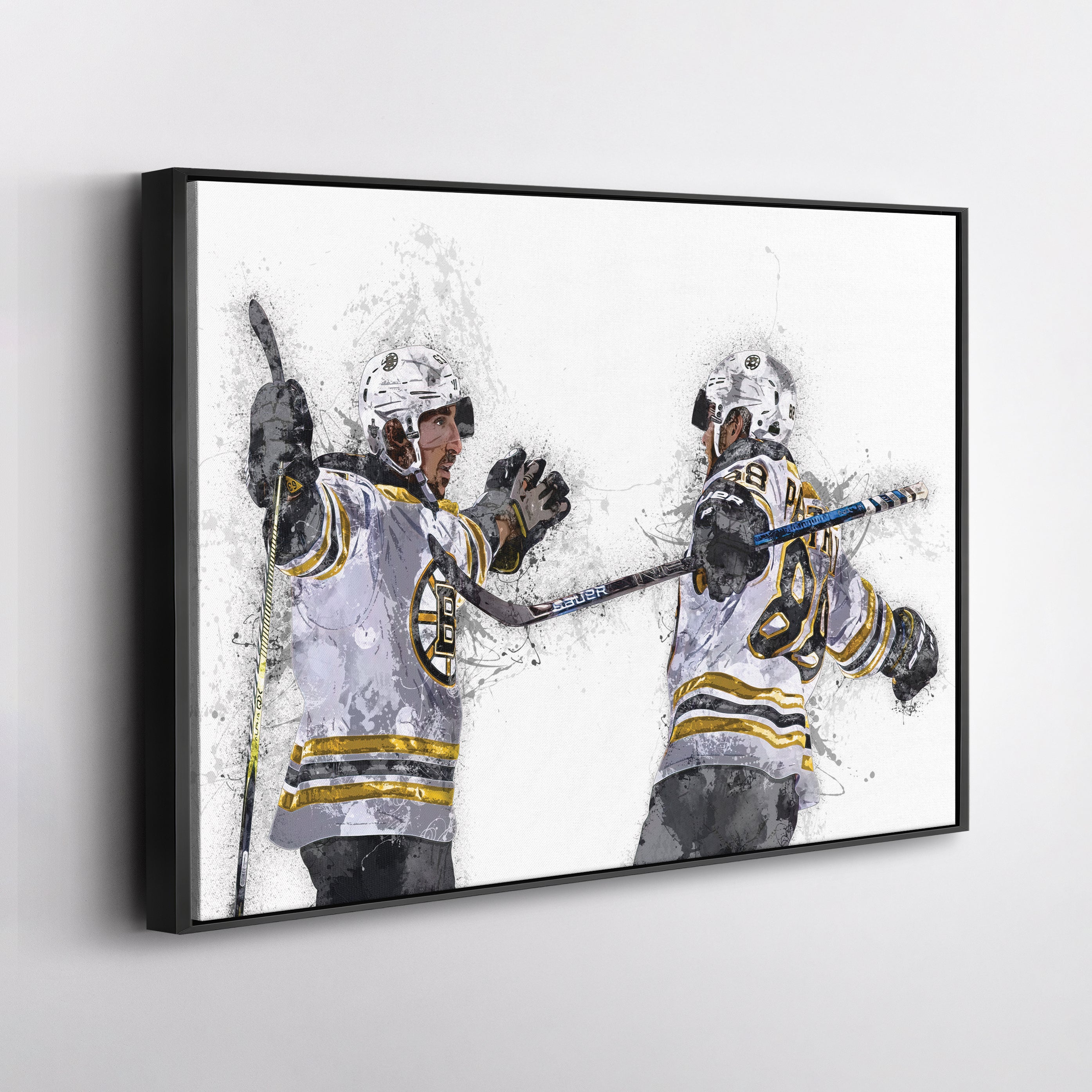 Brad Marchand & David Pastrnak Canvas Art – Boston Bruins Wall Decor