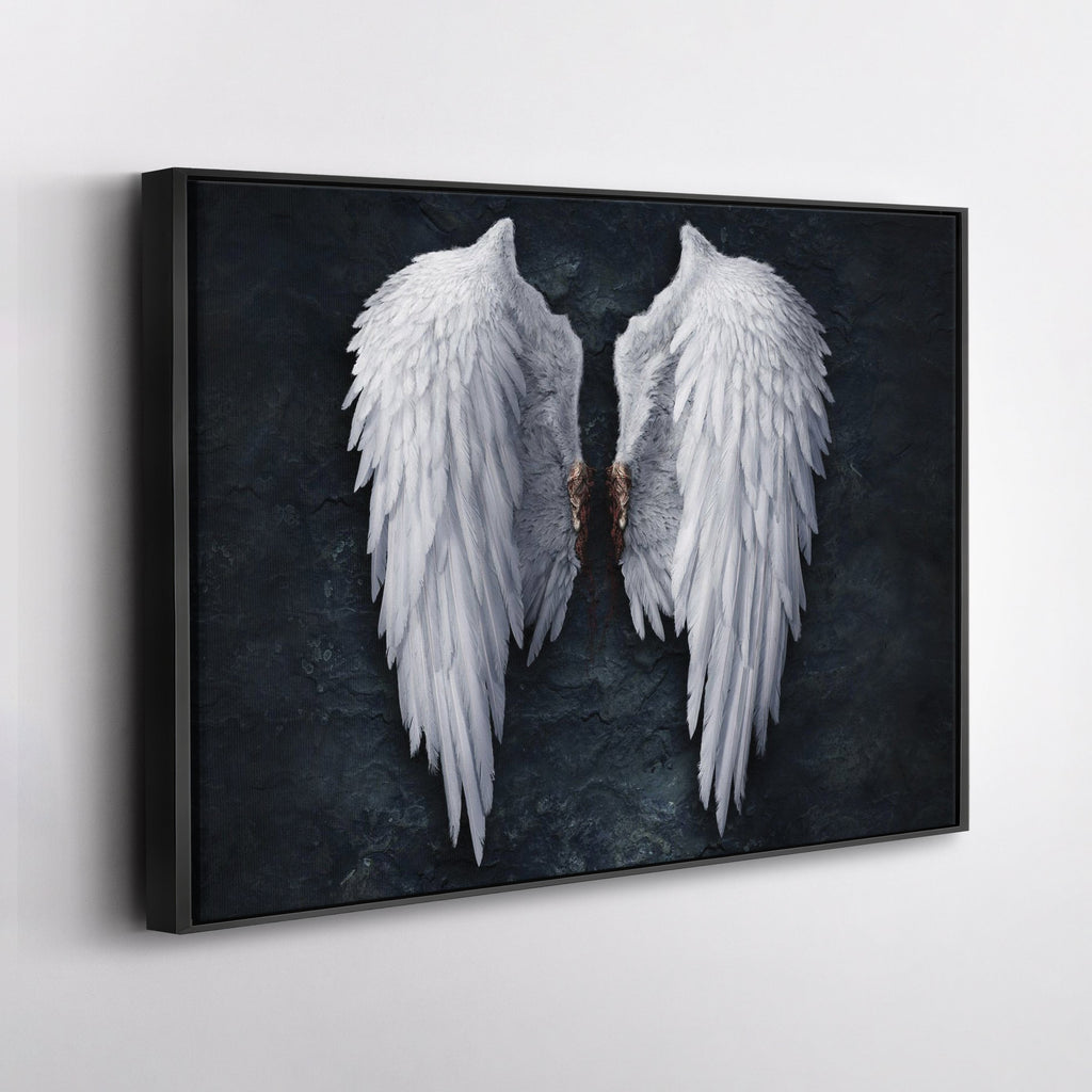 Banksy Angel Wings Canvas Wall Art Decor - Urban Street Art Poster