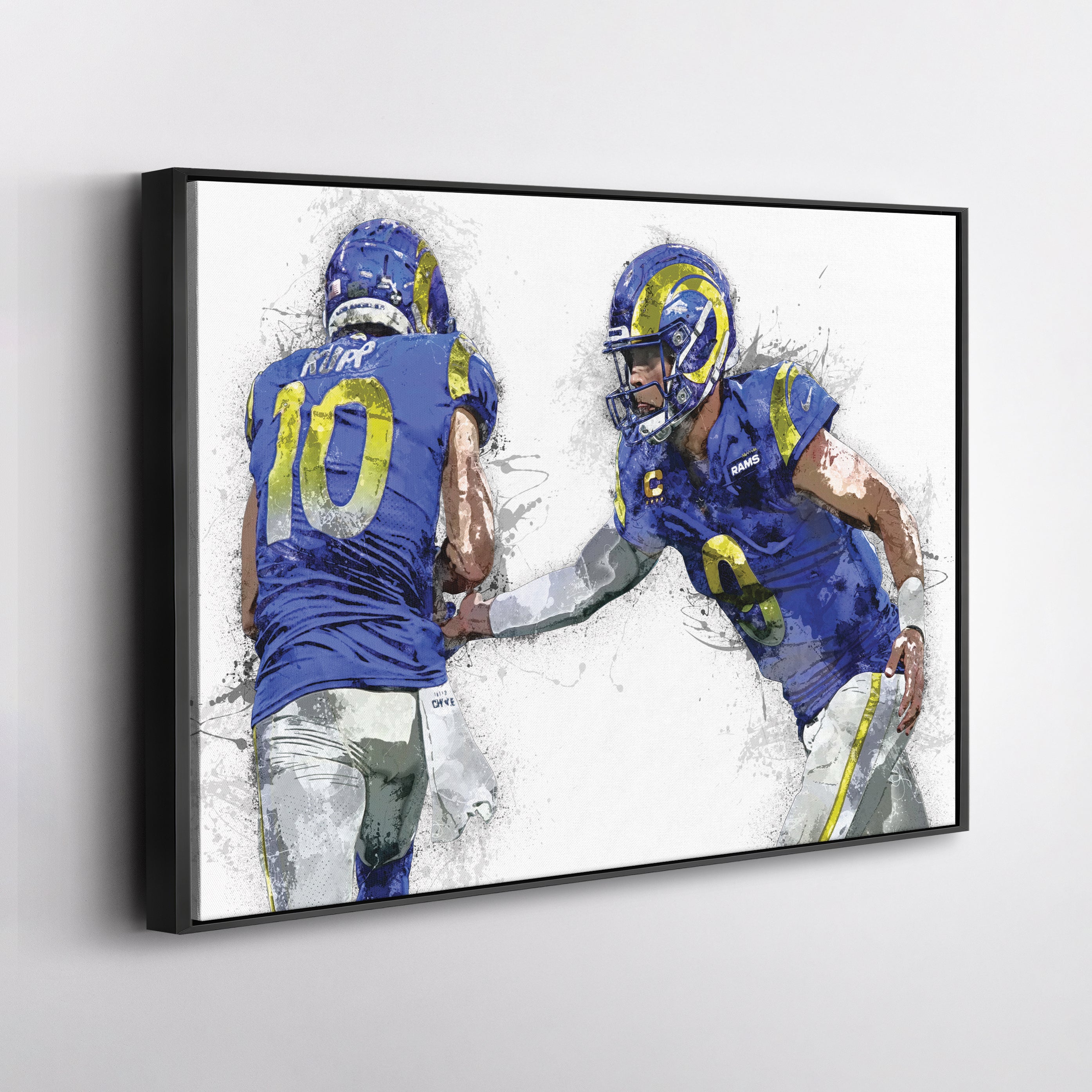 Cooper Kupp & Matthew Stafford Canvas Art – Los Angeles Rams Wall Decor