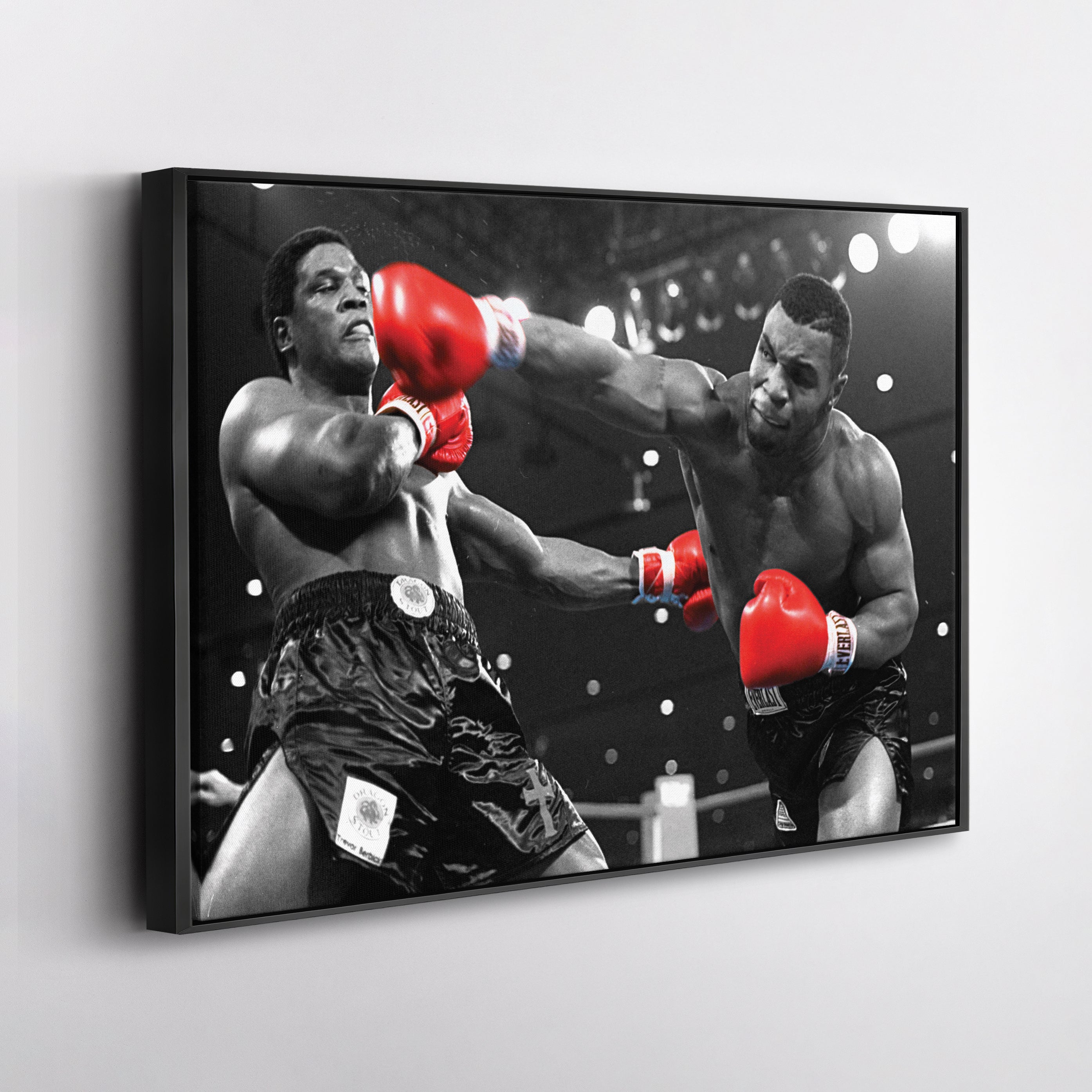 Mike Tyson vs Trevor Berbick Canvas Art – Boxing Wall Decor