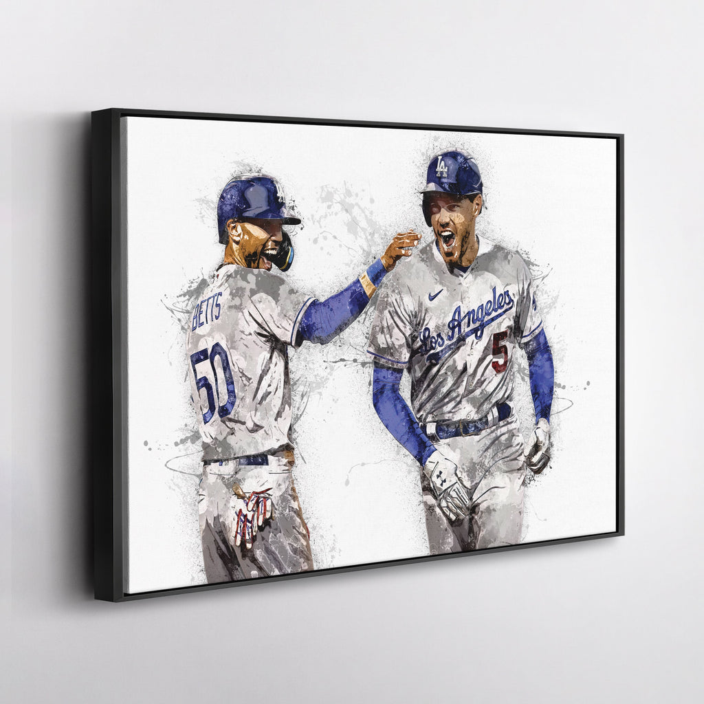 Freddie Freeman & Mookie Betts Canvas Art – Los Angeles Dodgers Wall Decor