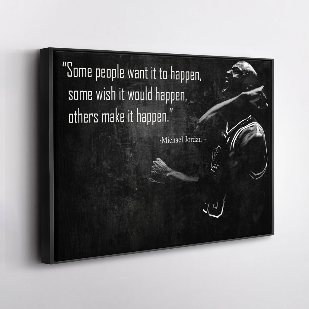 Michael Jordan Quote Canvas – Black & White Chicago Bulls Wall Art Gift for Sports Fans