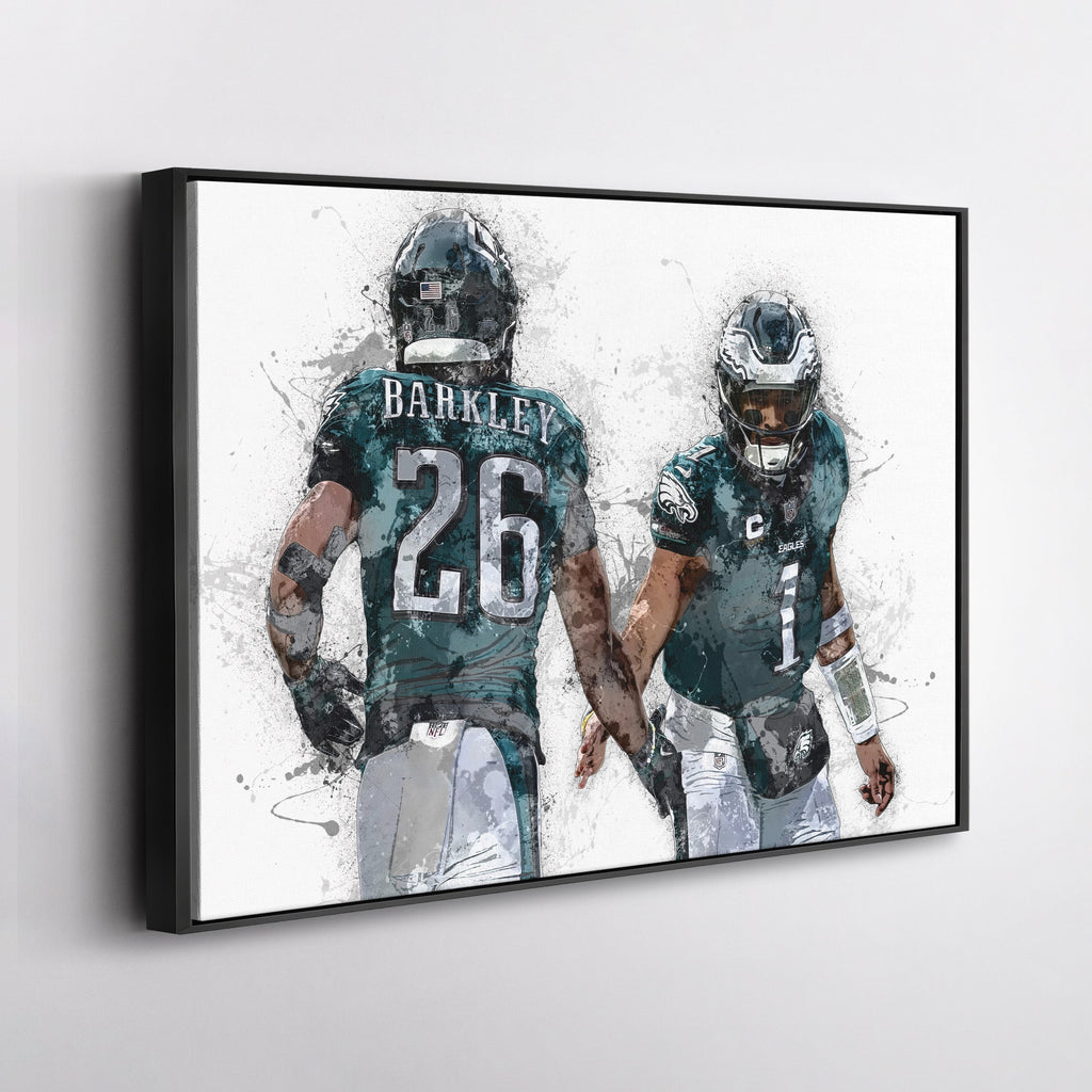 Jalen Hurts & Saquon Barkley Canvas Art – Philadelphia Eagles Wall Art