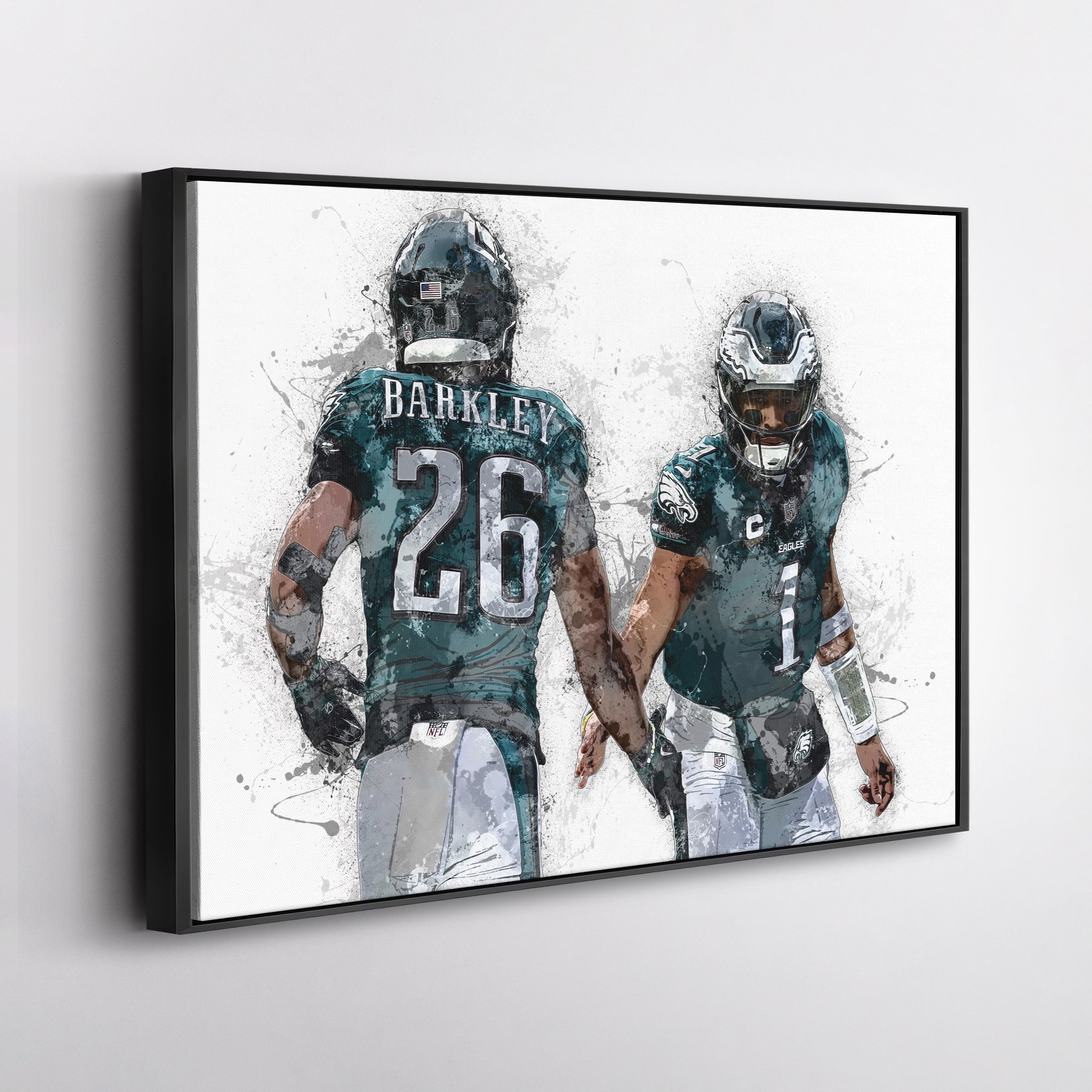 Jalen Hurts & Saquon Barkley Canvas Art – Philadelphia Eagles Wall Art