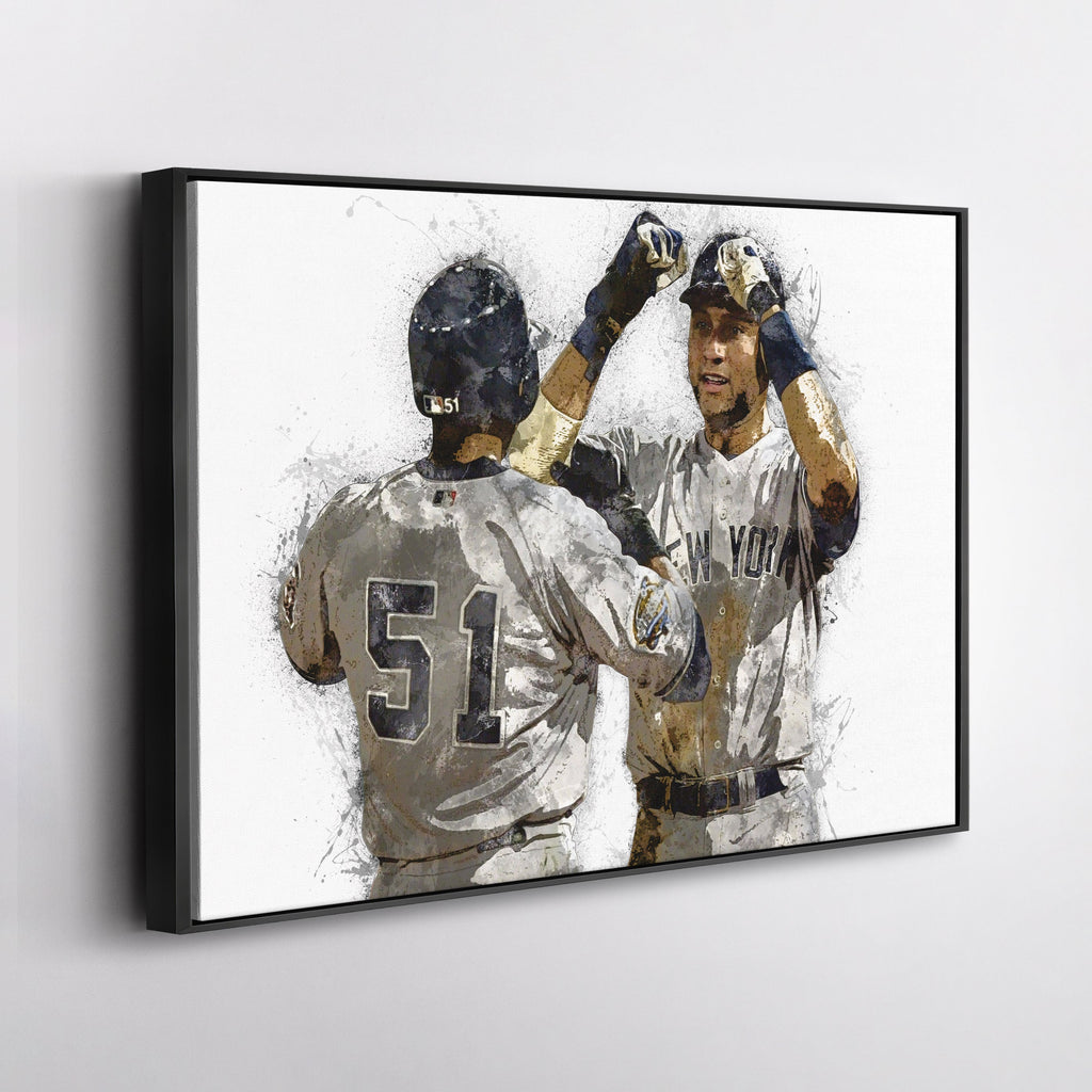 Derek Jeter & Bernie Williams Canvas Art – New York Yankees Wall Decor