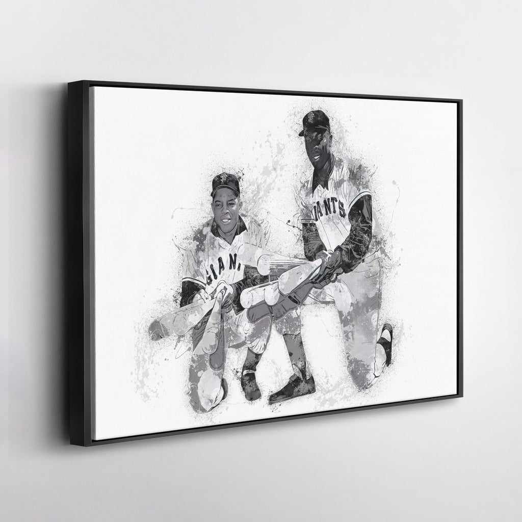 Willie Mays & Willie McCovey Canvas Art – San Francisco Giants Wall Decor