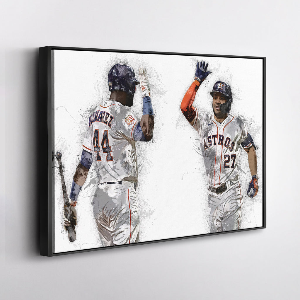 Yordan Alvarez & Jose Altuve Canvas Art – Houston Astros Wall Decor
